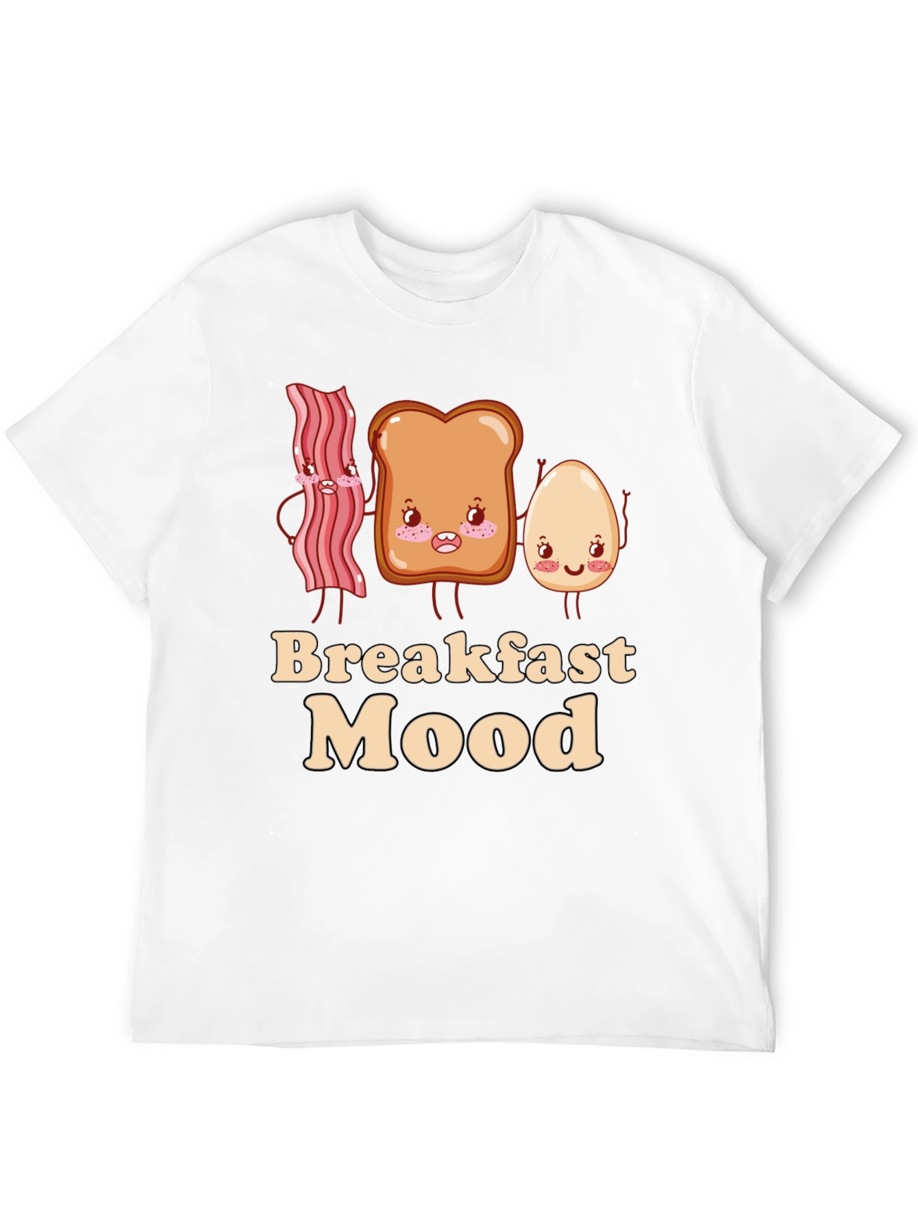 Breakfast Mood Cartoon Graphic T-Shirt