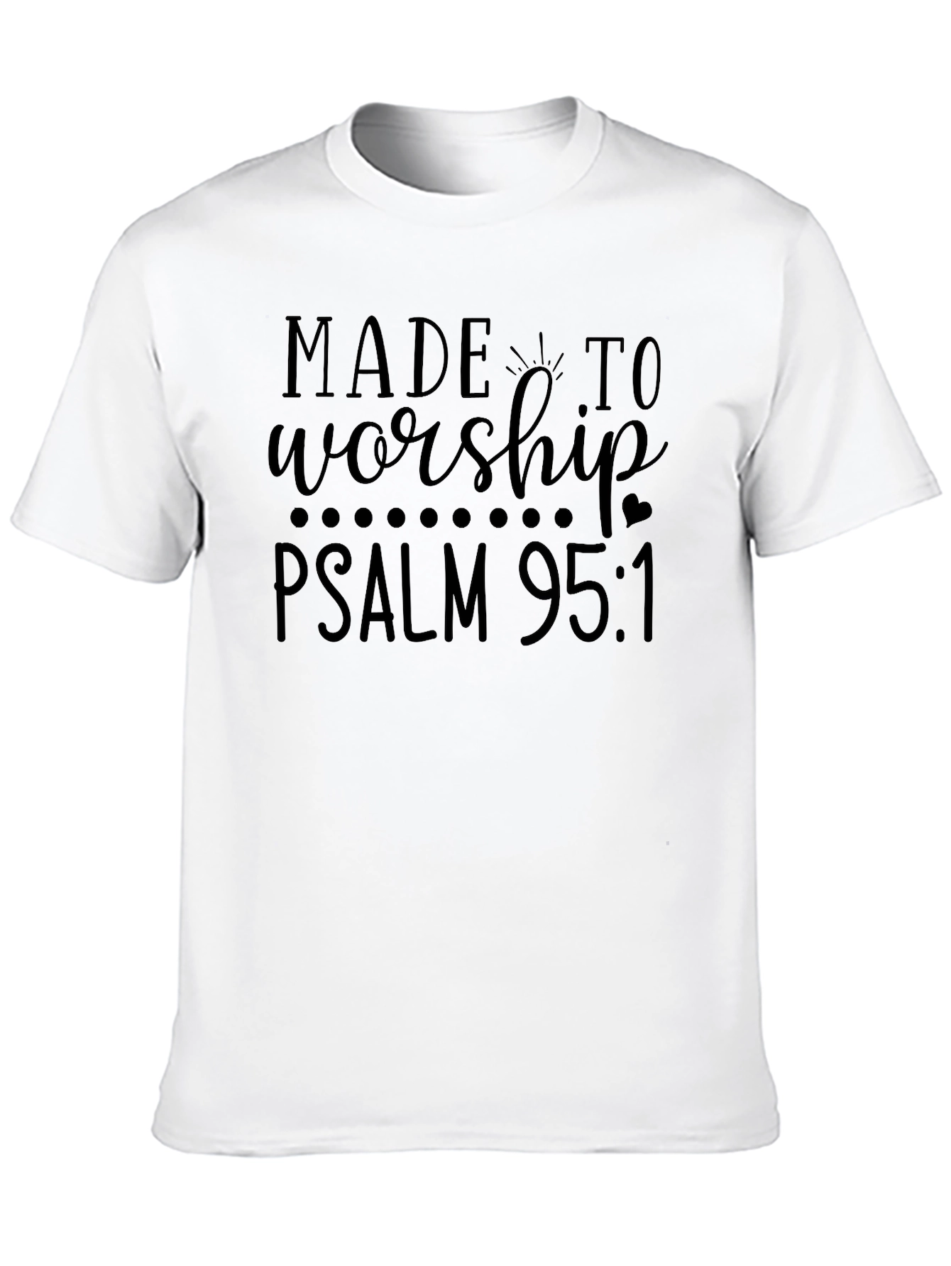 Made to Worship Psalm 95:1 Black Graphic Tee