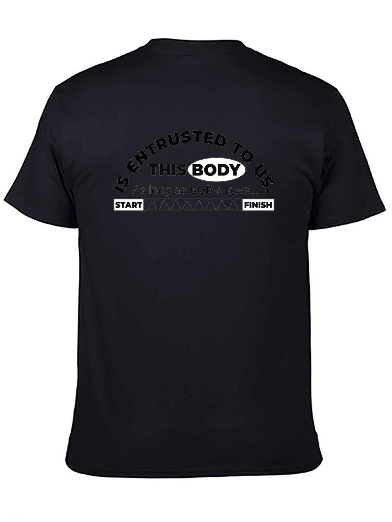 Entrusted Body Graphic Print Black T-Shirt