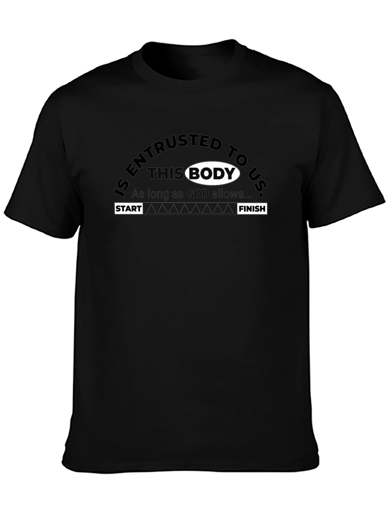 Entrusted Body Graphic Print Black T-Shirt