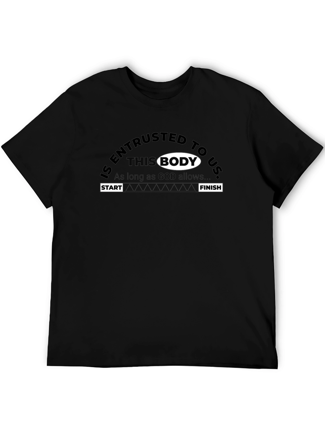 Entrusted Body Graphic Print Black T-Shirt