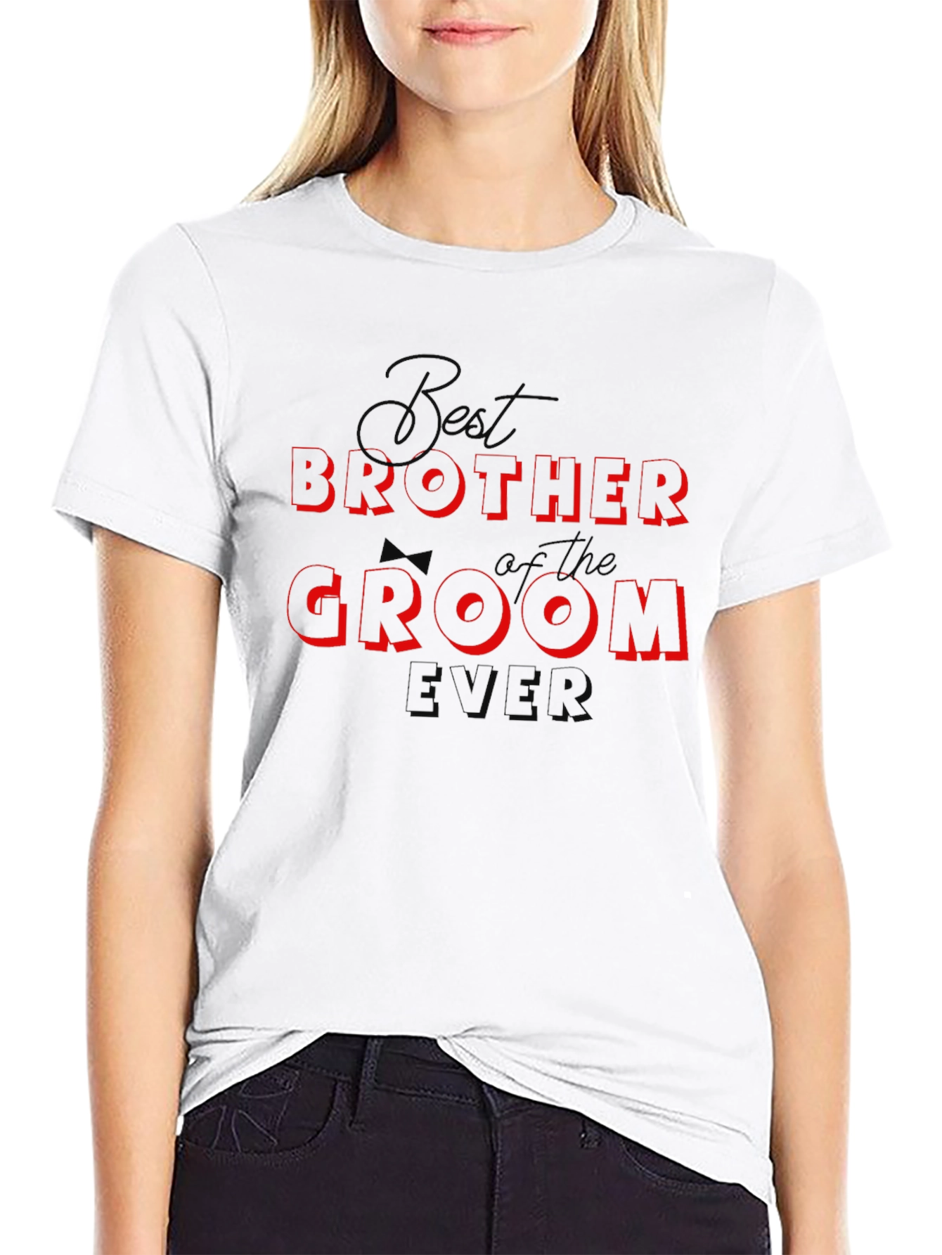 Best Brother of the Groom Ever Black T-Shirt