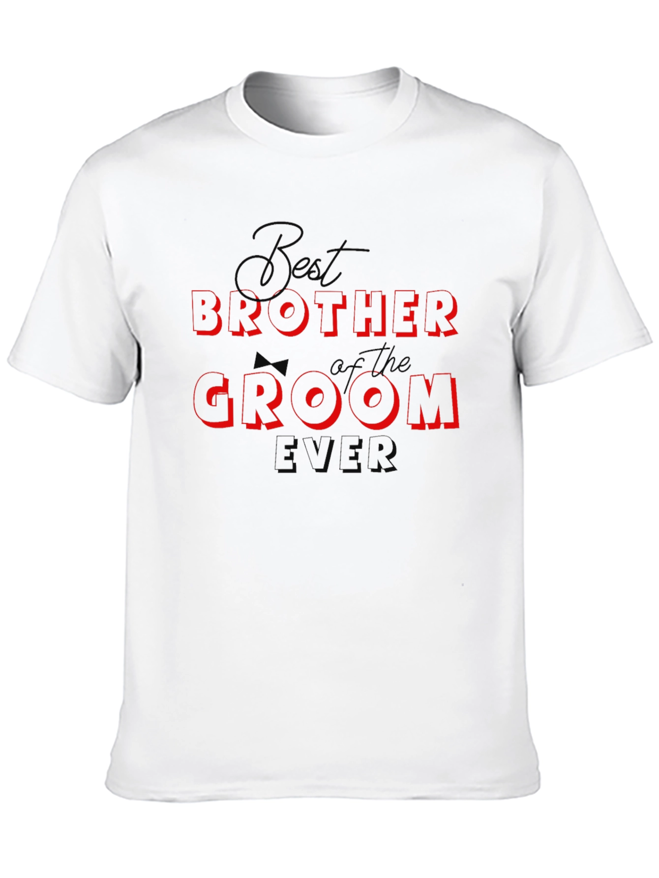 Best Brother of the Groom Ever Black T-Shirt