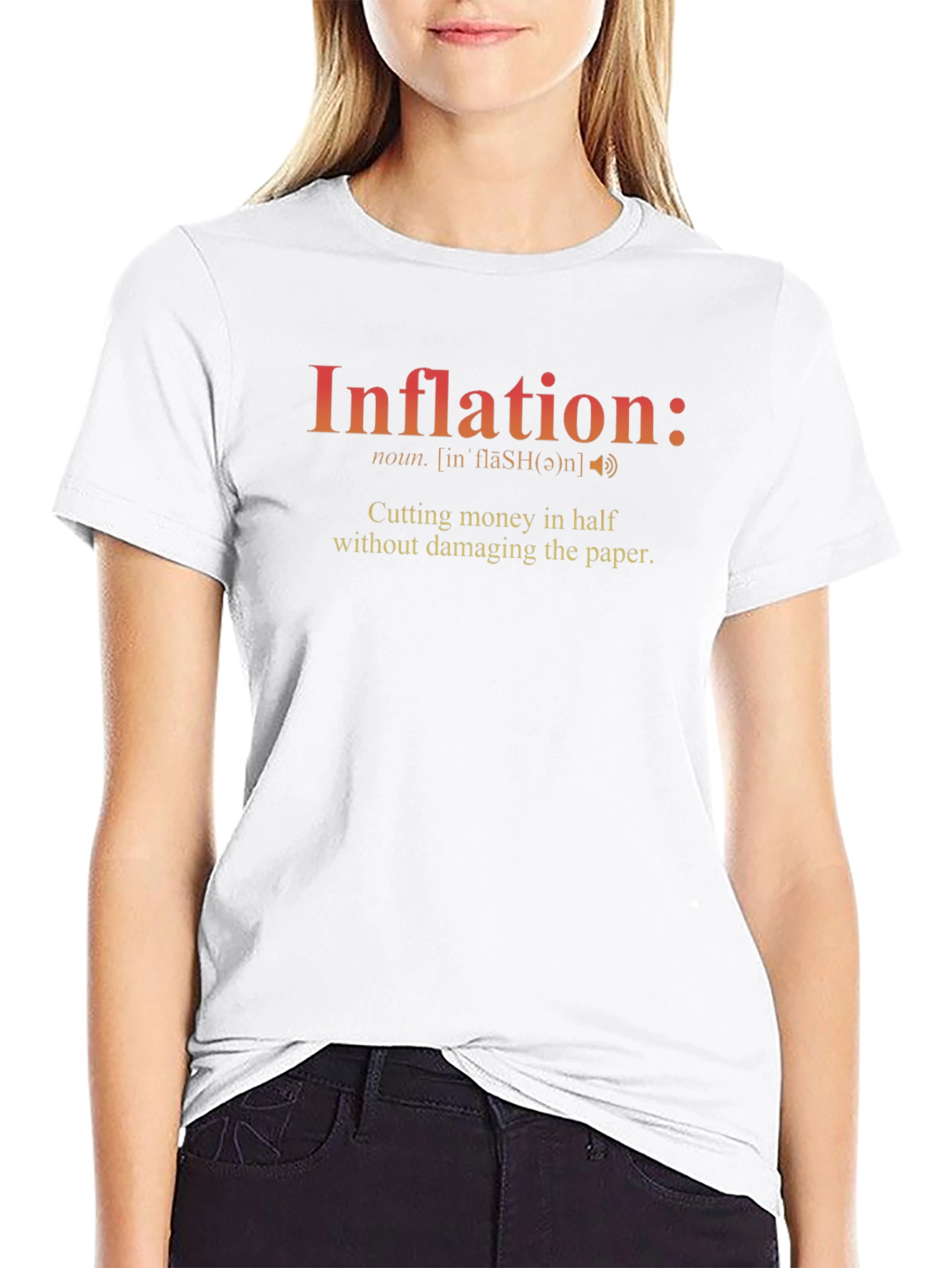 Inflation Definition T-Shirt - Cutting Money Humor Tee