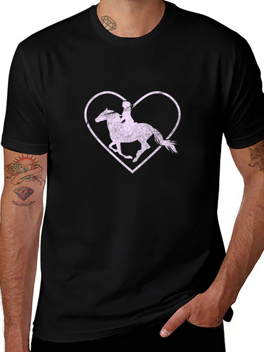 Equestrian Heart Tee - Horse Rider Love T-Shirt