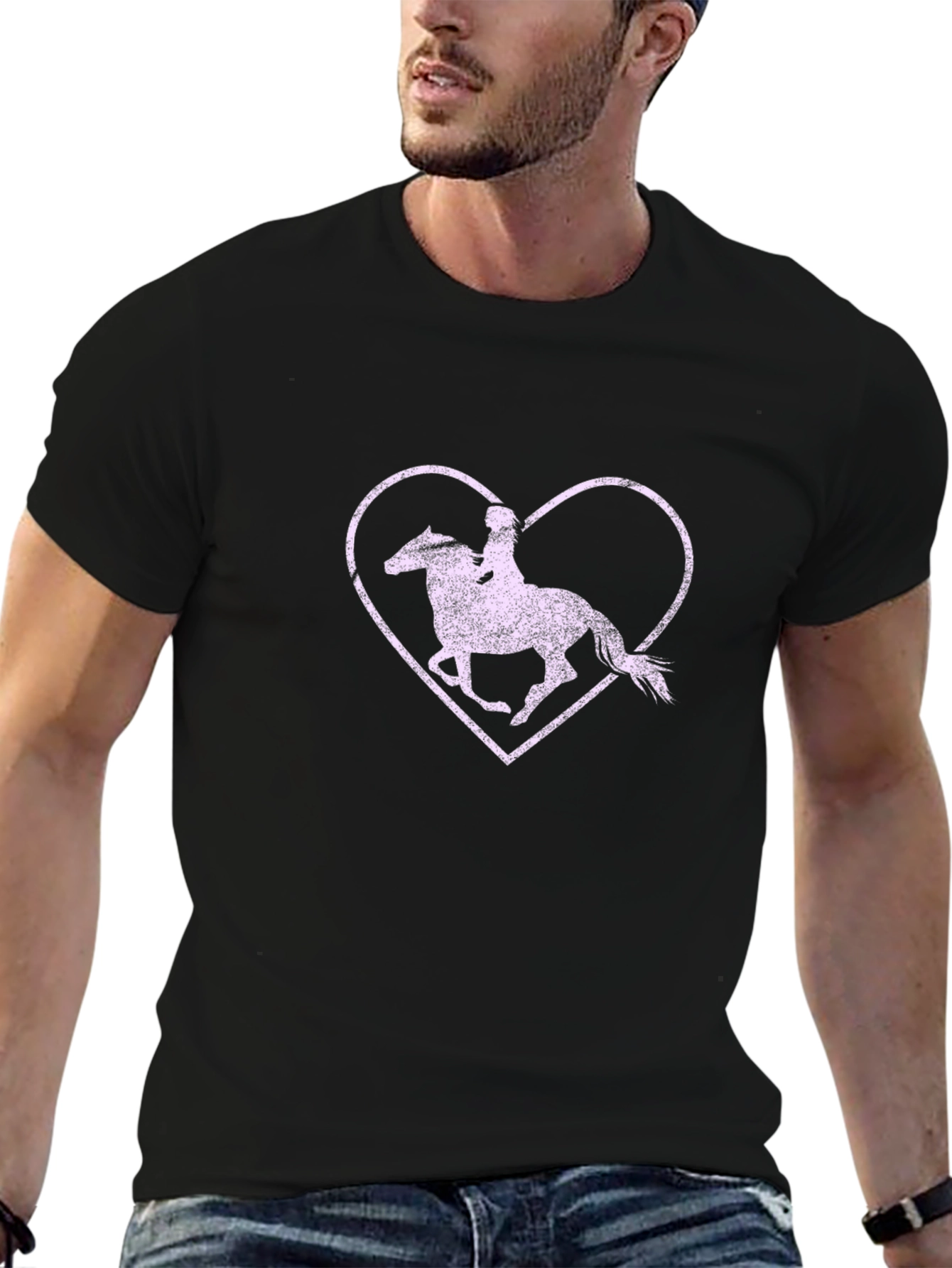 Equestrian Heart Tee - Horse Rider Love T-Shirt