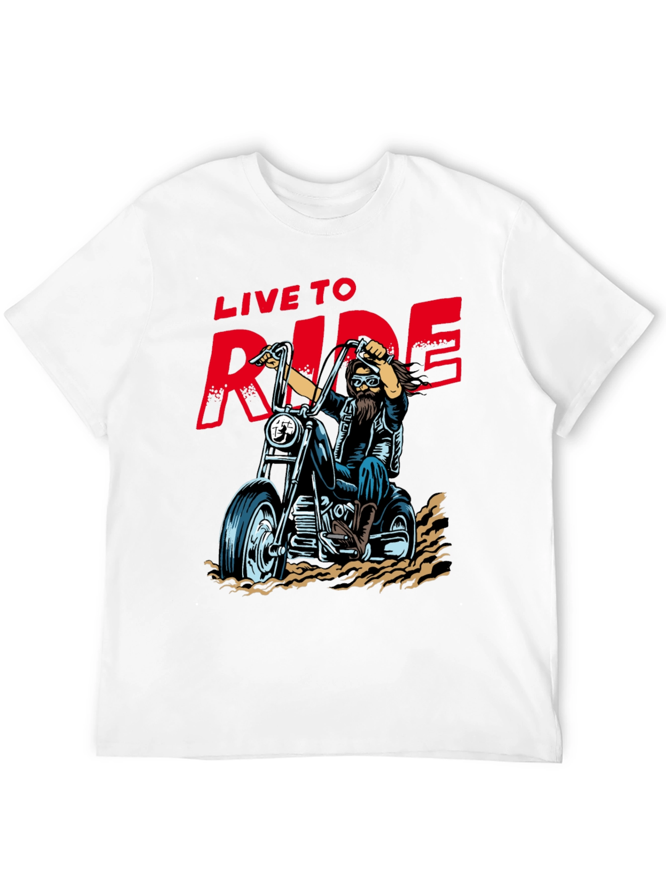 Live to Ride Biker T-Shirt - Black