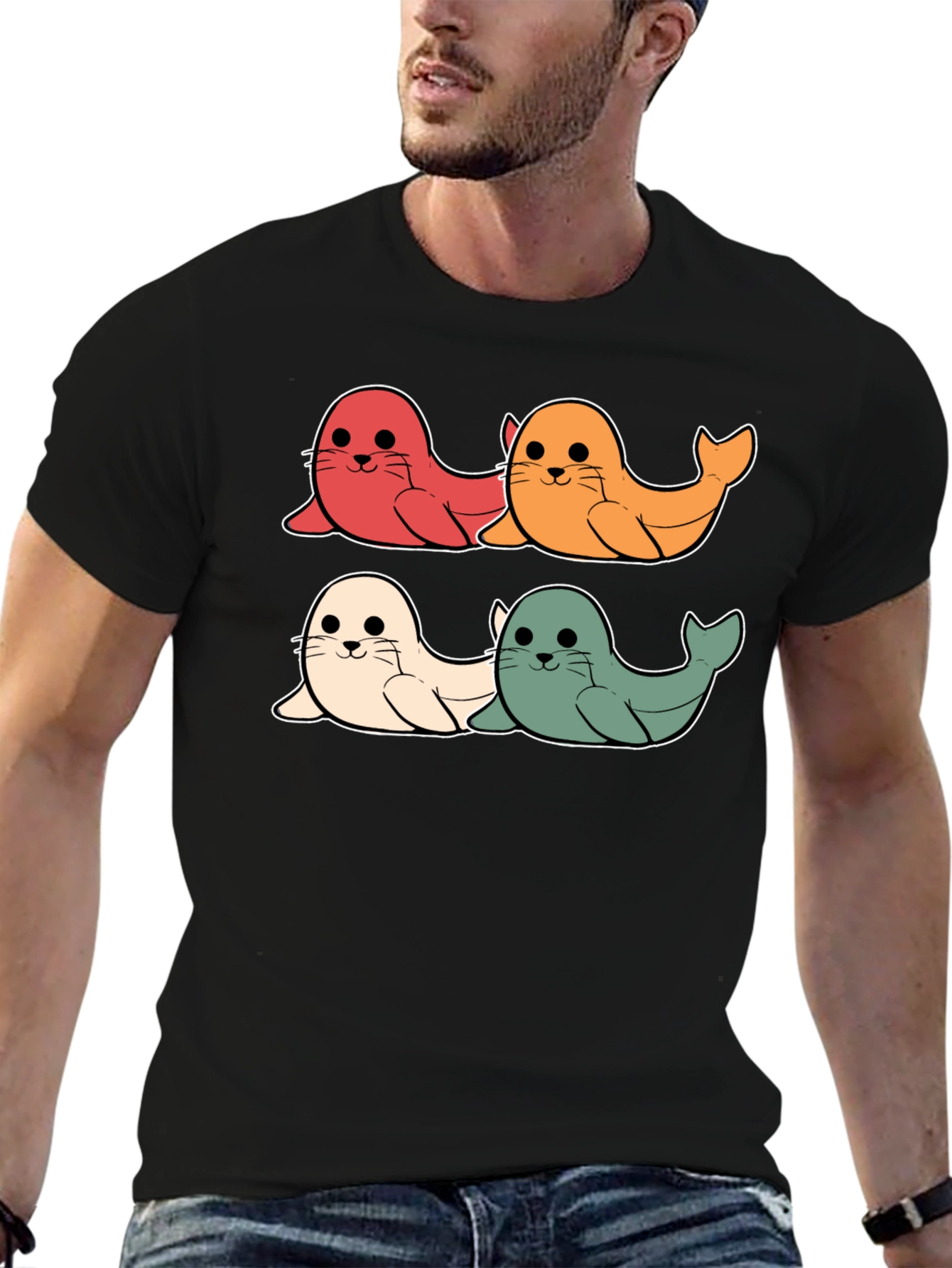 Cute Seal Cartoon T-Shirt