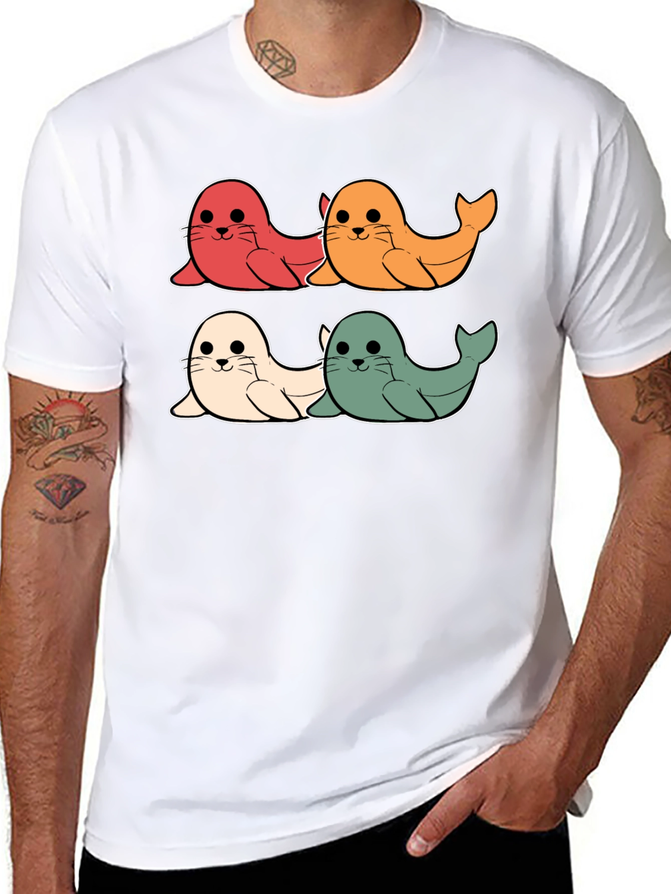 Cute Seal Cartoon T-Shirt