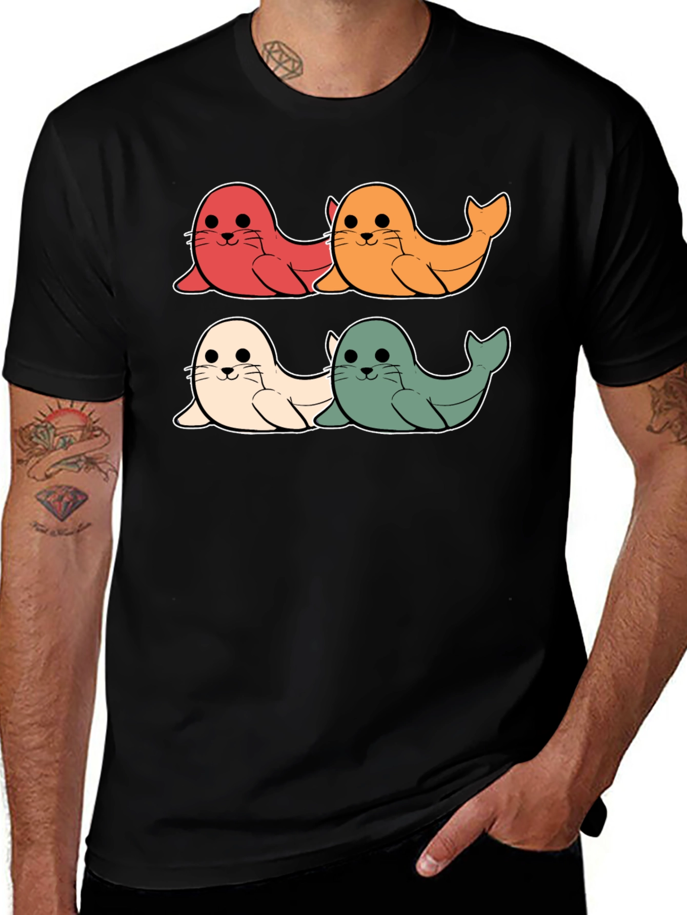 Cute Seal Cartoon T-Shirt