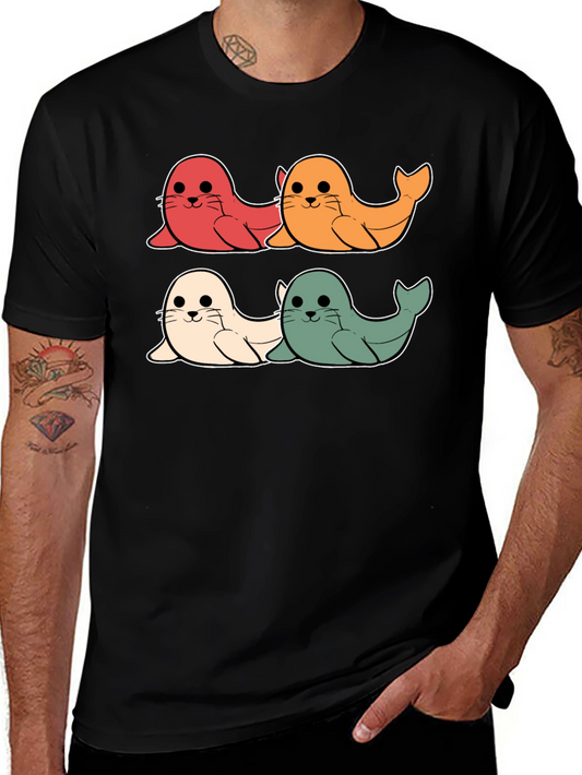 Cute Seal Cartoon T-Shirt