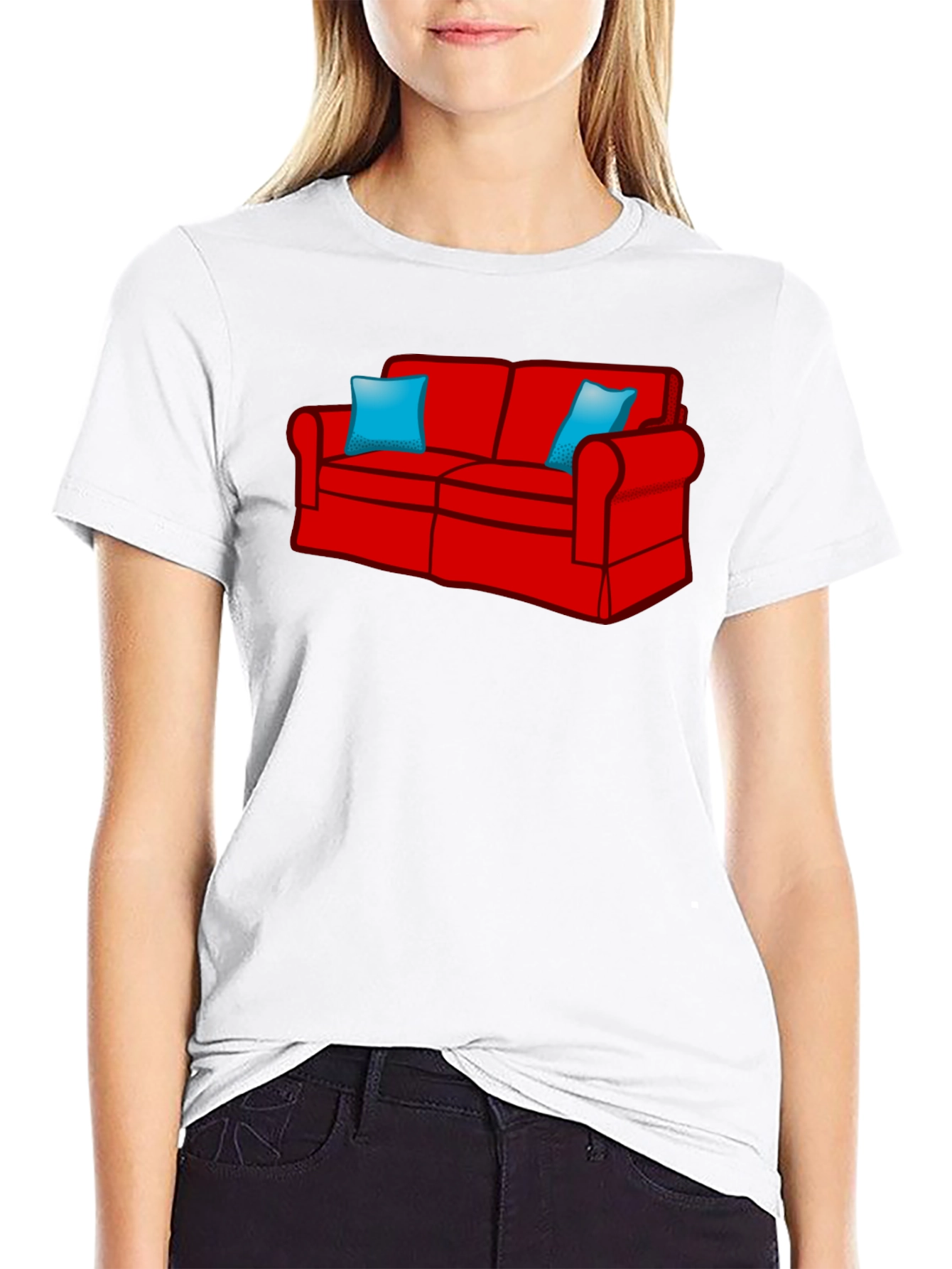 Couch Graphic T-Shirt - Relaxed Fit Black