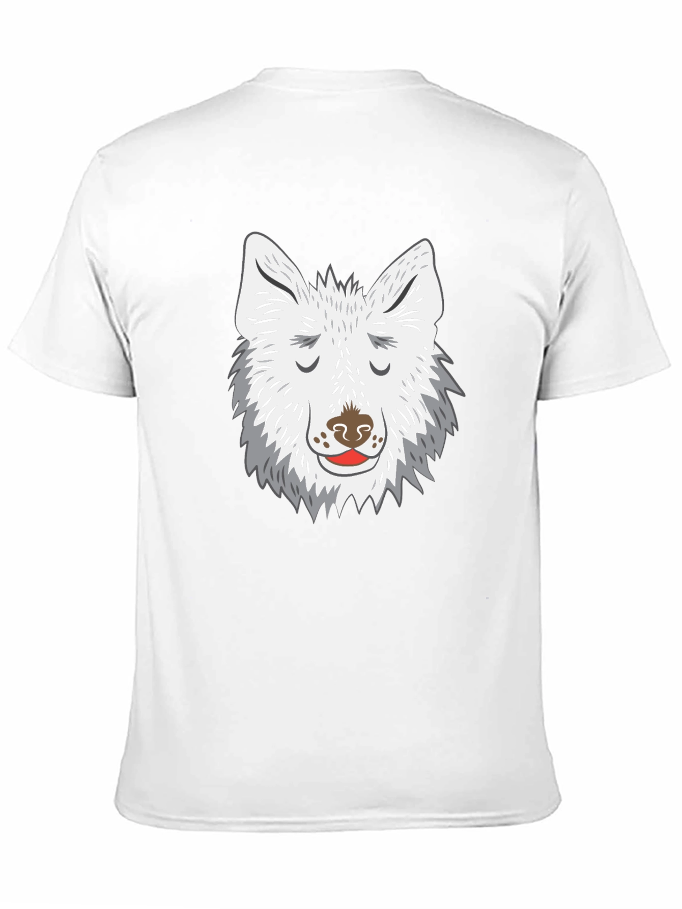 Wolf Face Graphic Tee - Black Cotton Blend