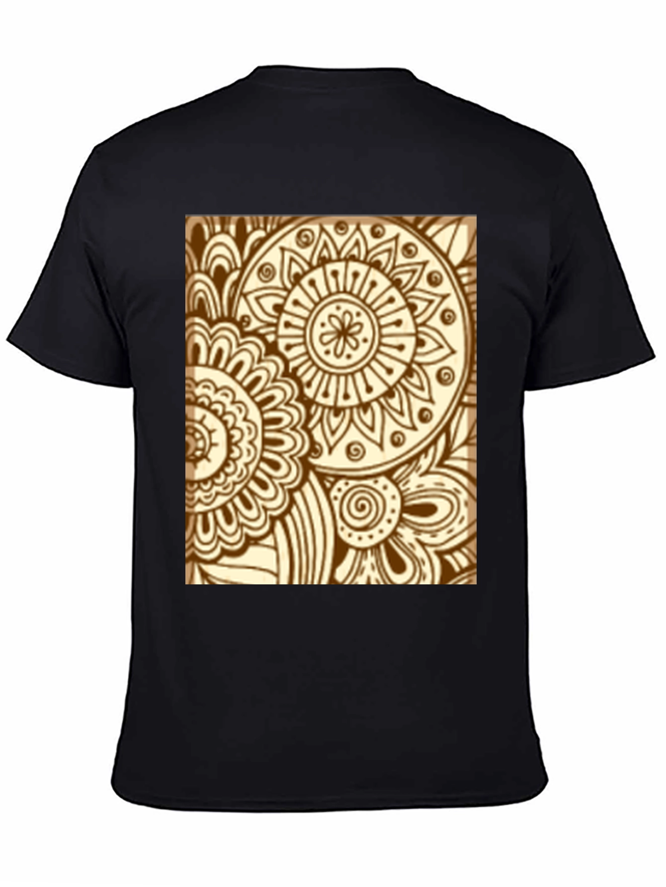Henna Floral Black Tee