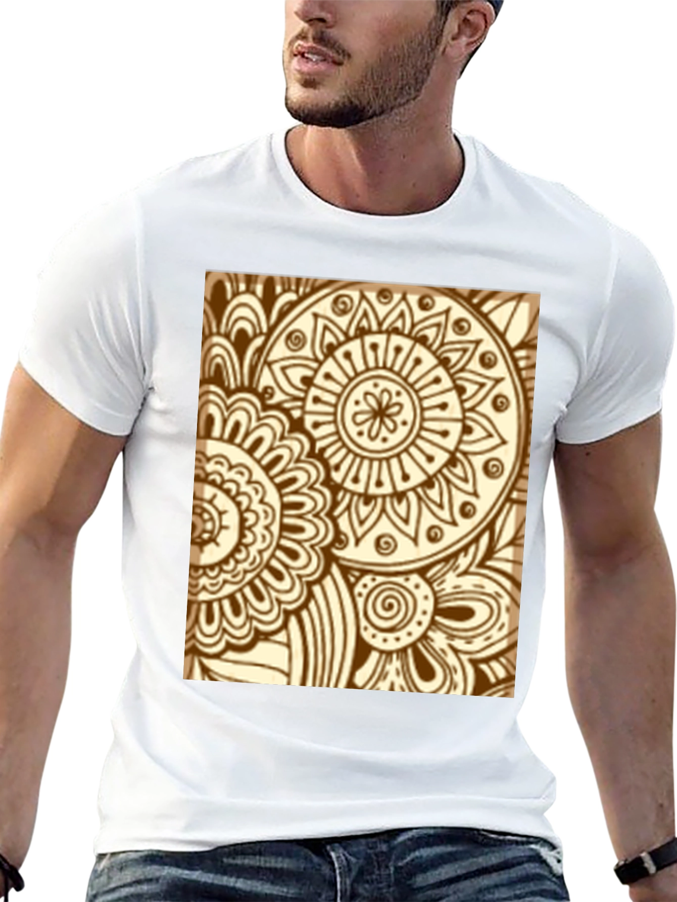 Henna Floral Black Tee