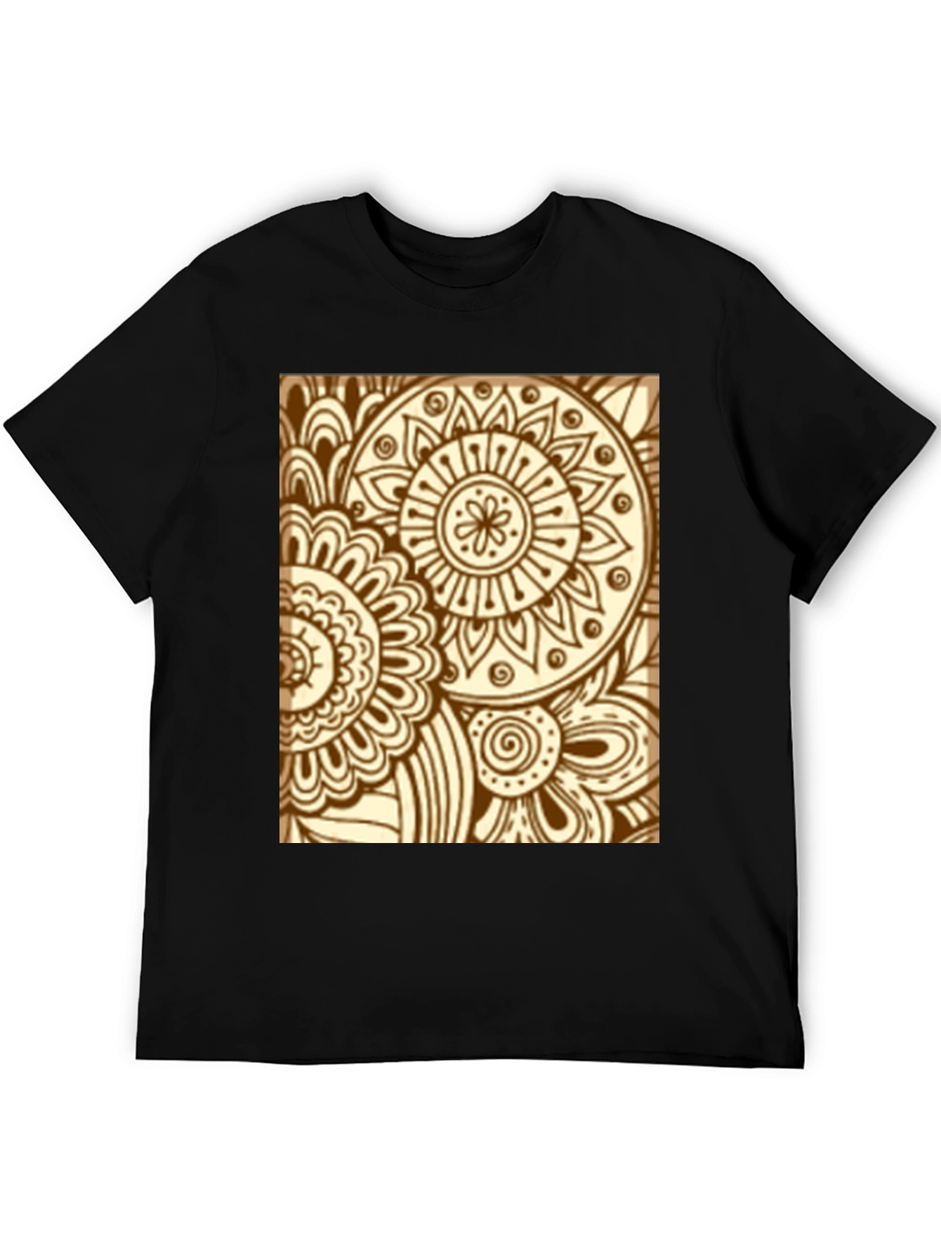 Henna Floral Black Tee