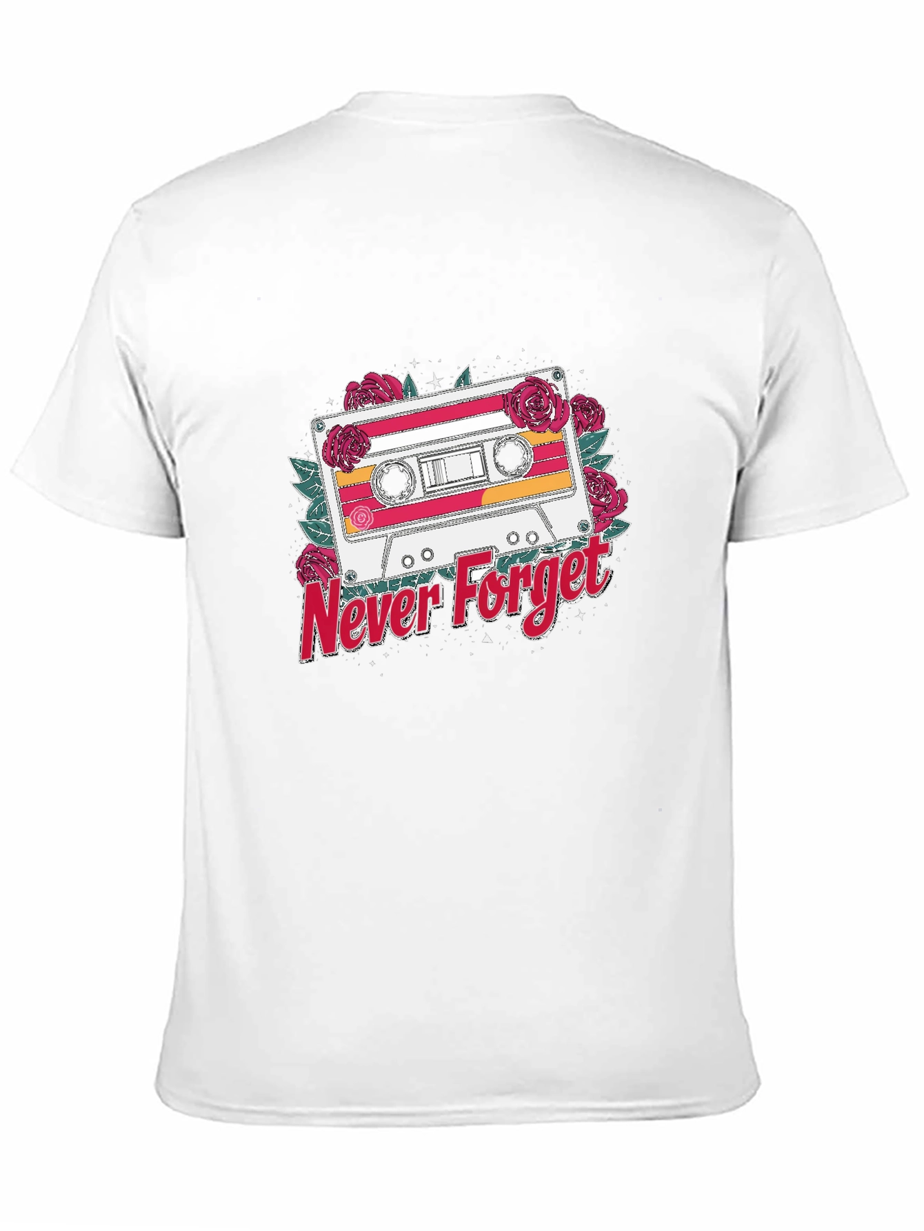 Retro Cassette Tape Never Forget Graphic T-Shirt