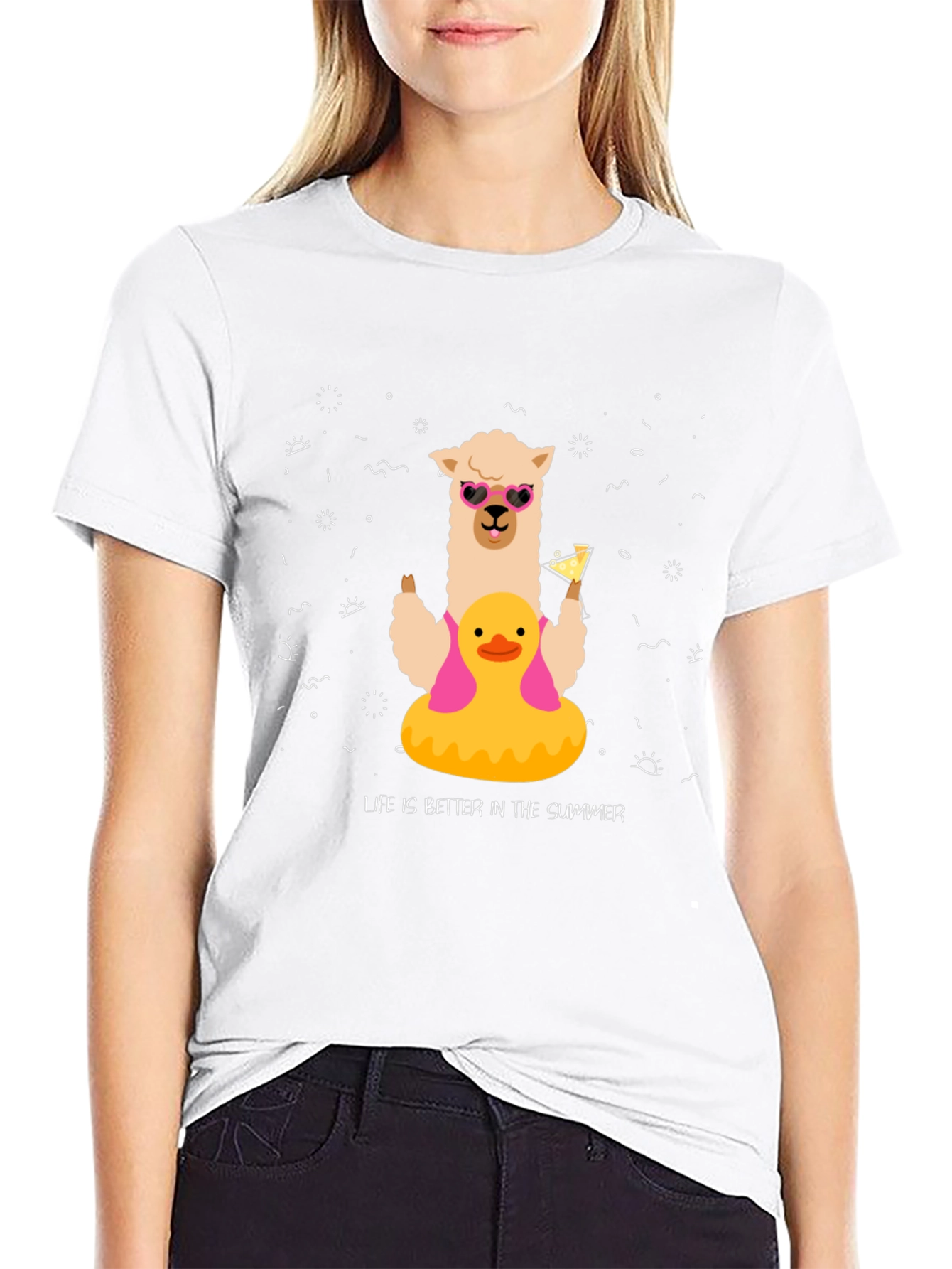 Summer Llama Tee: Life is Better in Summer