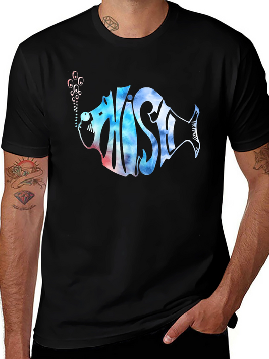 Phish Fish Band Tee - Black Cotton T-Shirt