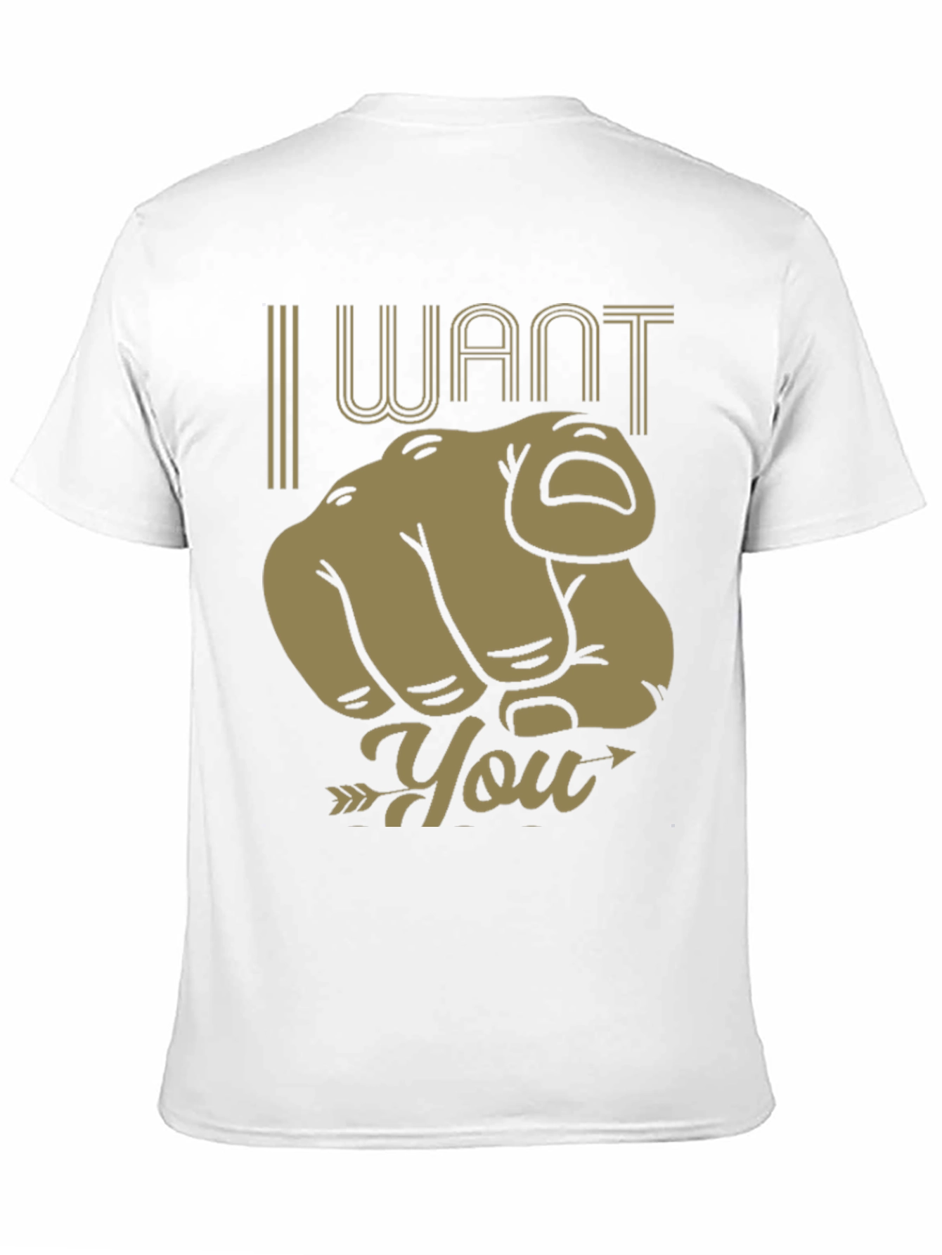 I Want You Graphic Print Tee - Black