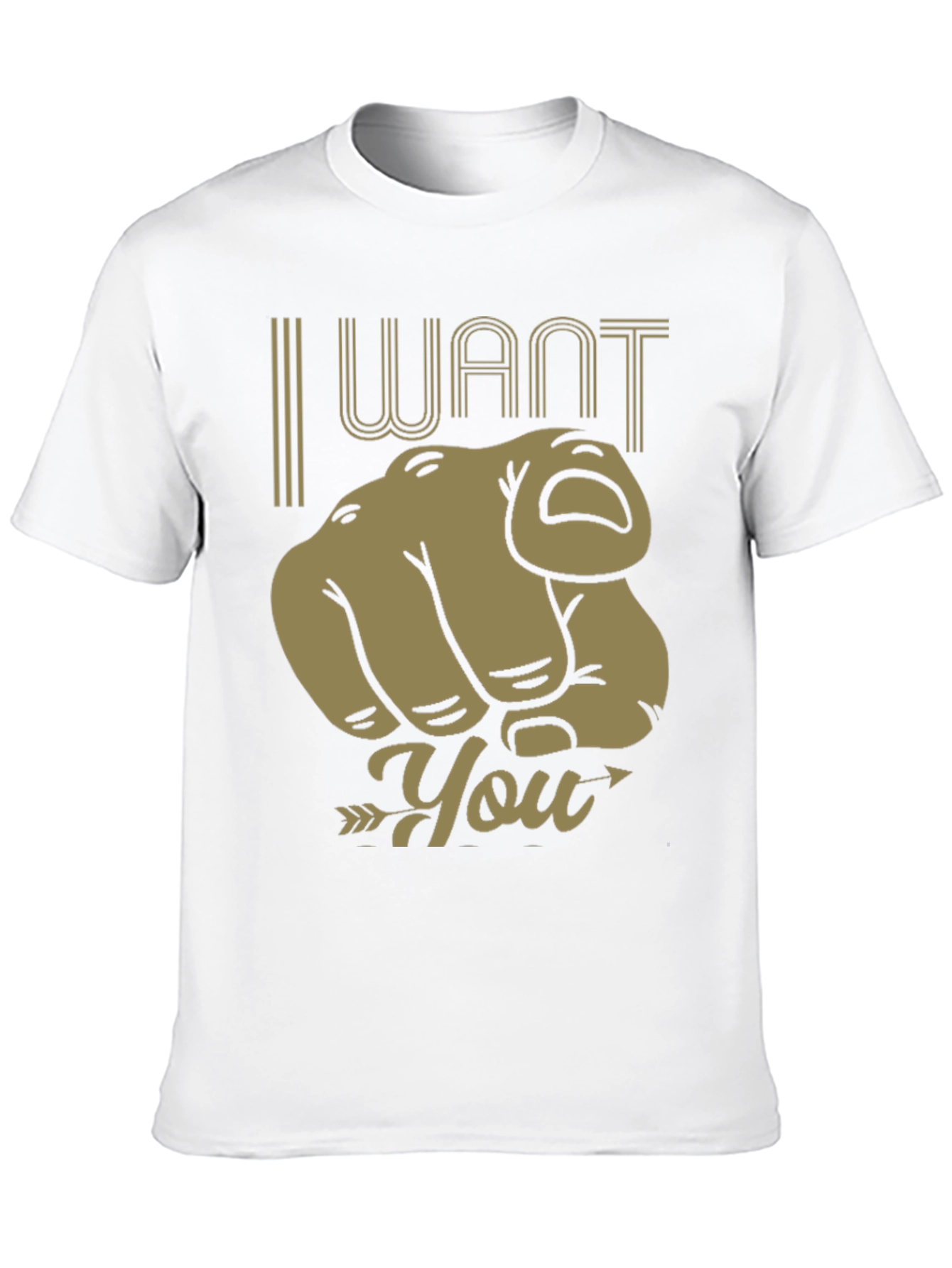 I Want You Graphic Print Tee - Black