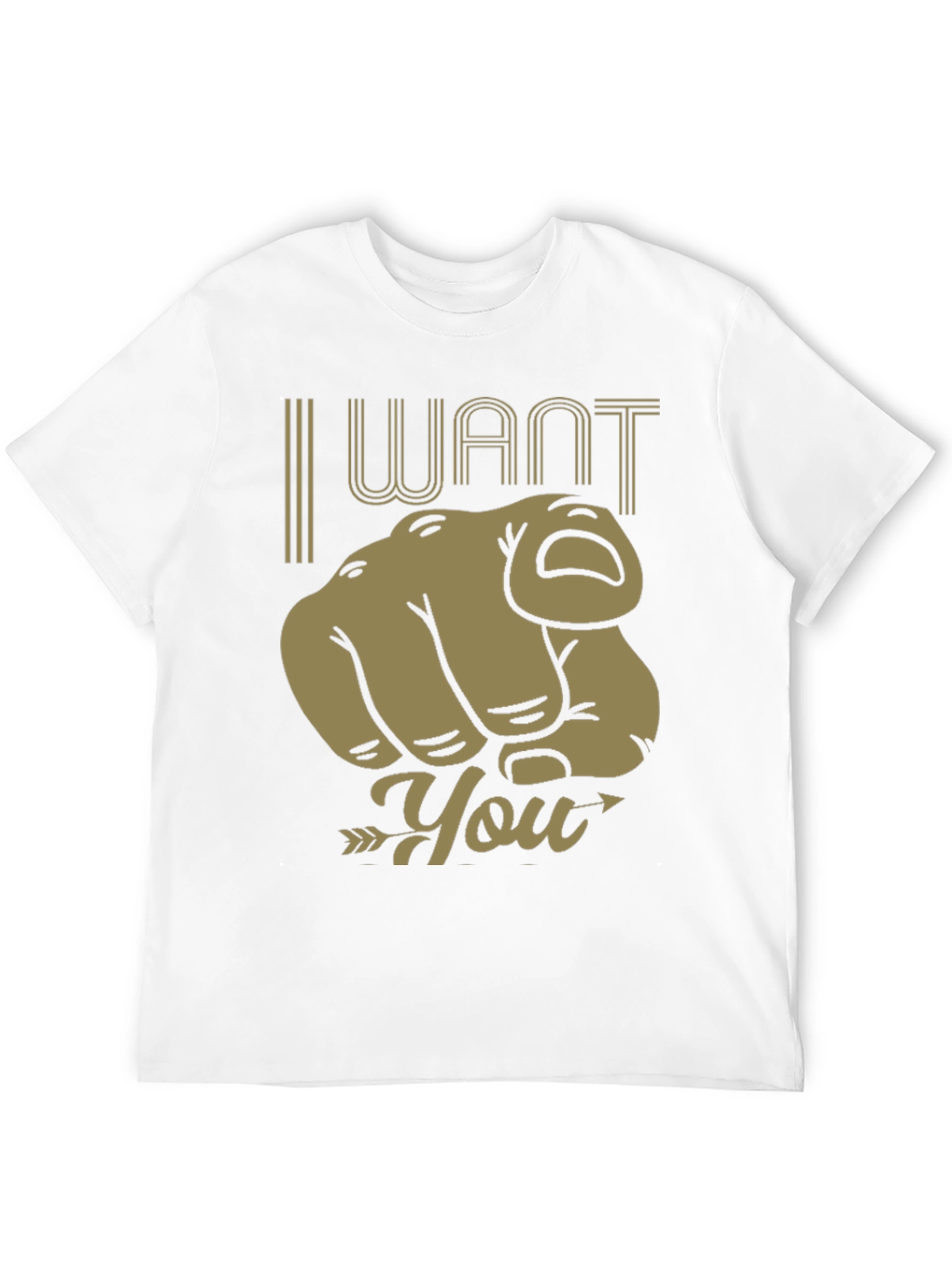I Want You Graphic Print Tee - Black