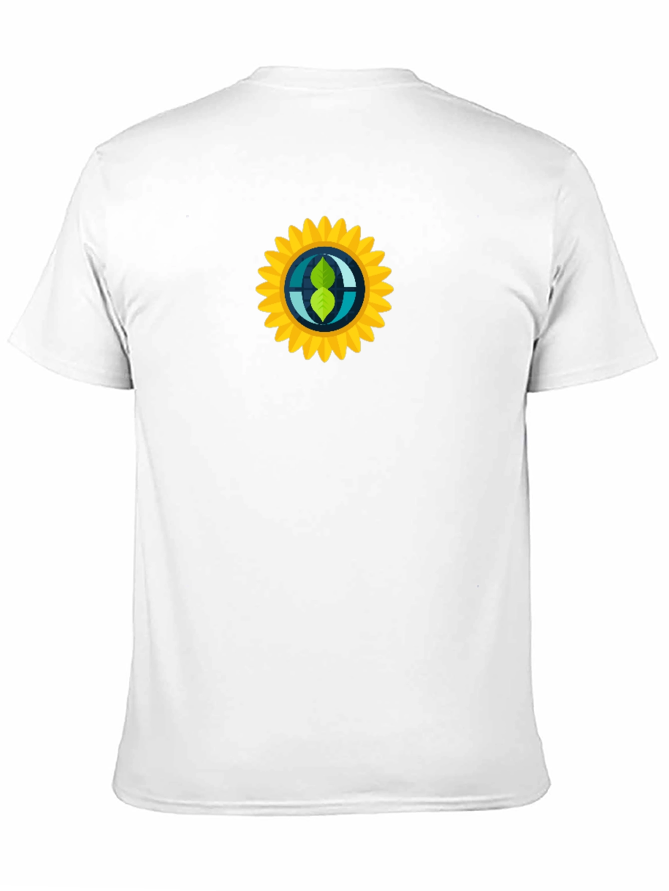Black T-Shirt with Sunflower Graphic Print