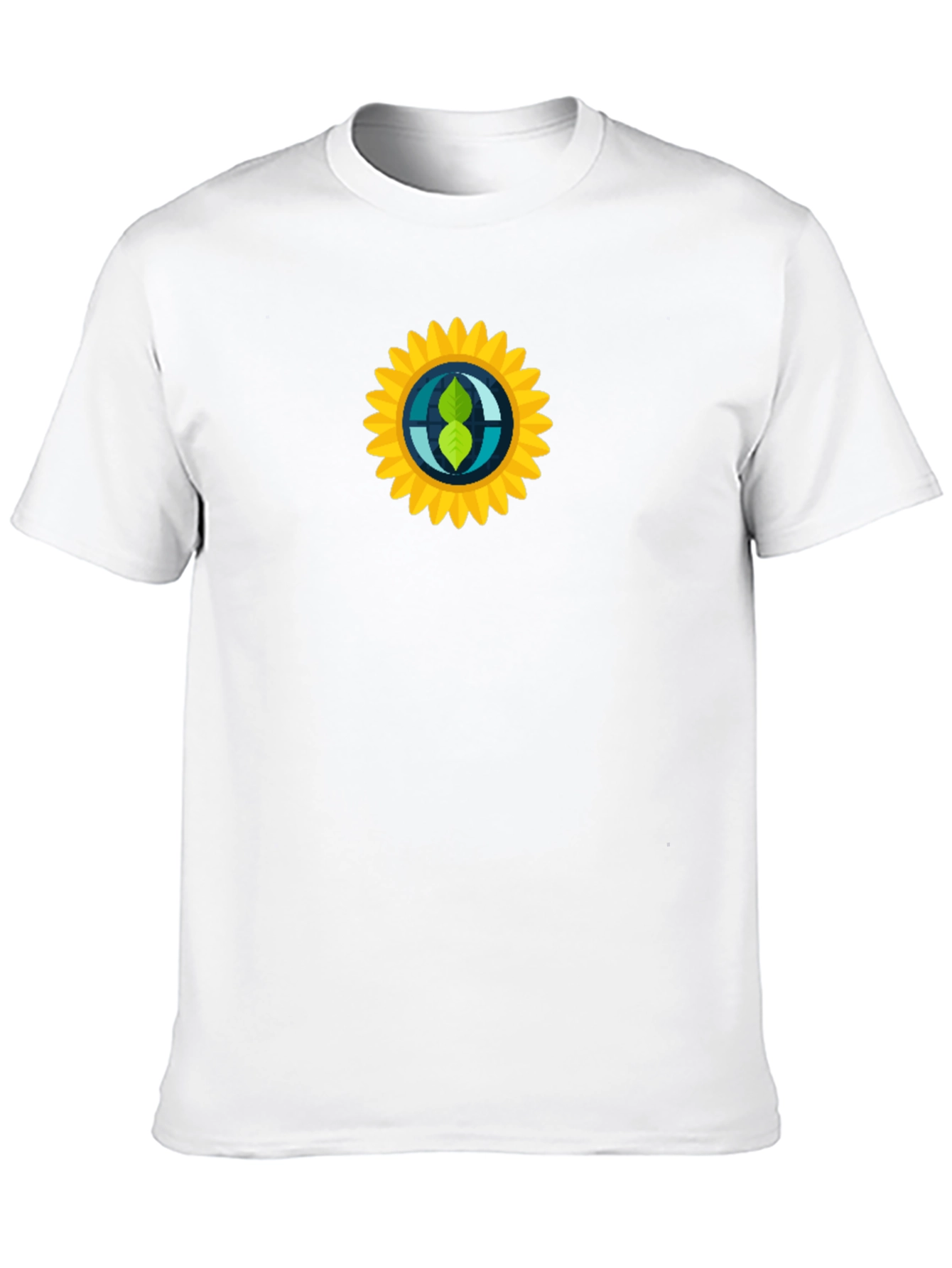 Black T-Shirt with Sunflower Graphic Print