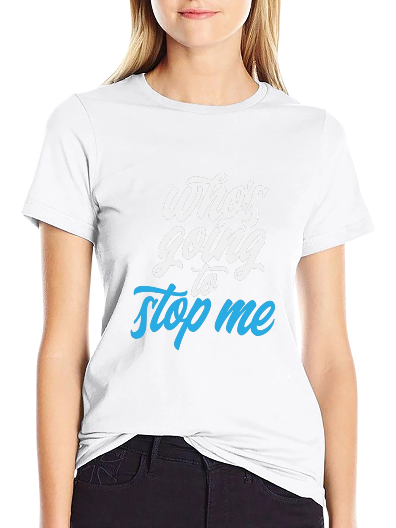 Whos Going to Stop Me Black Graphic Tee