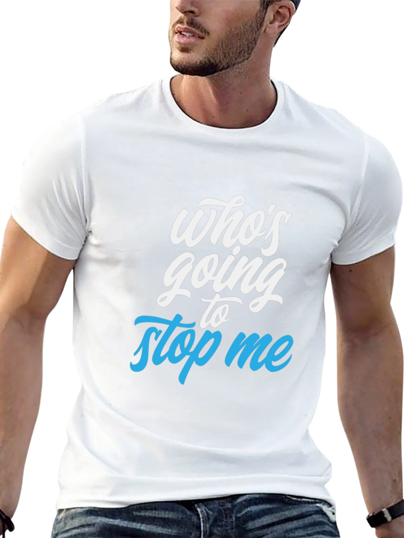 Whos Going to Stop Me Black Graphic Tee