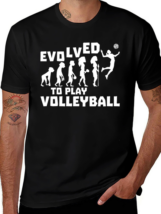Evolved to Play Volleyball Graphic Tee