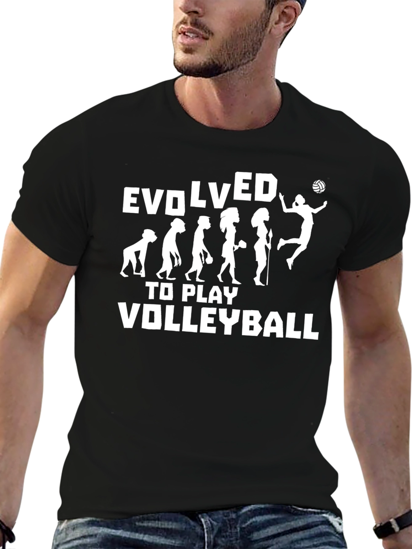 Evolved to Play Volleyball Graphic Tee