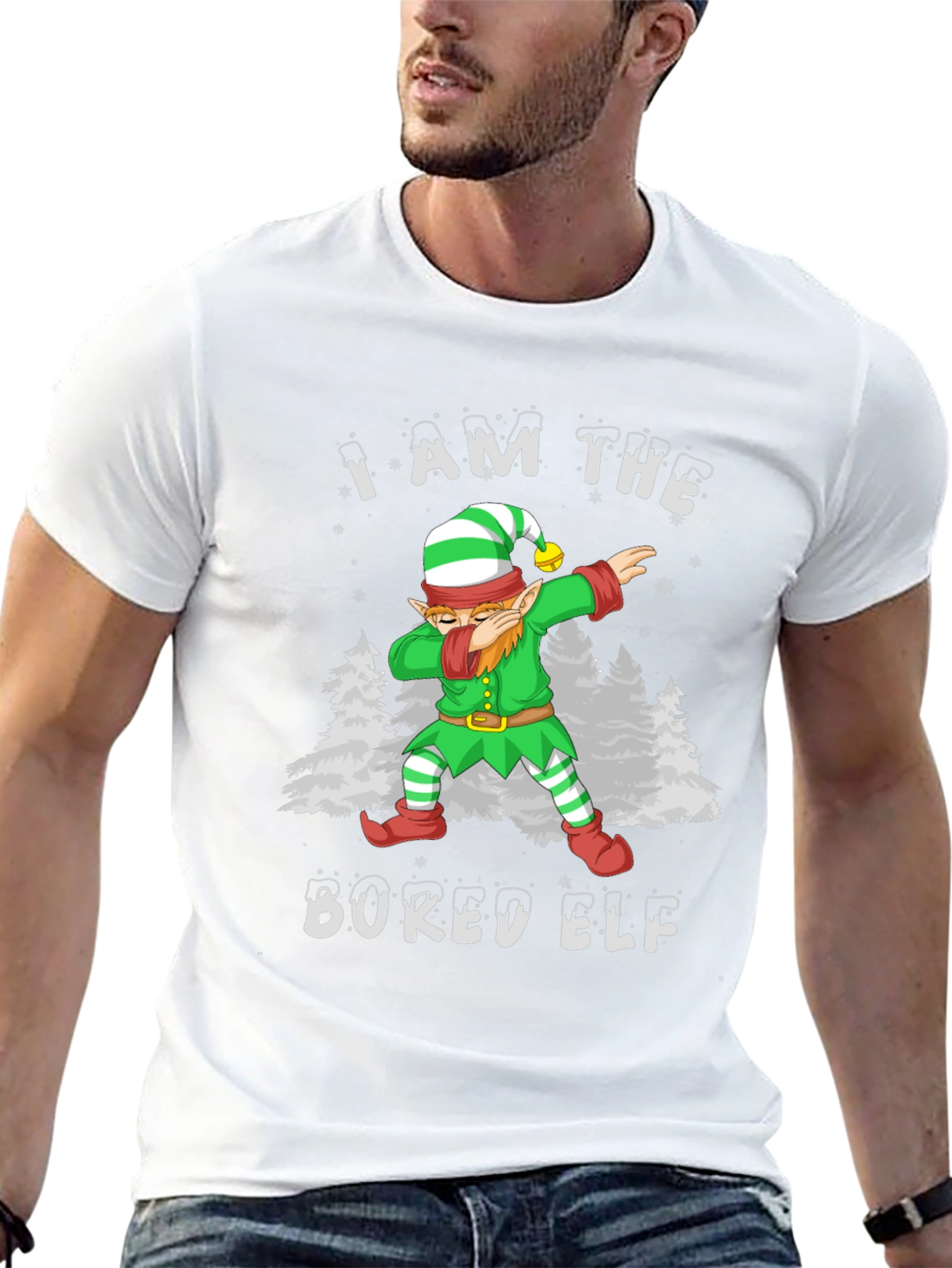 Bored Elf Dabbing Christmas T-Shirt