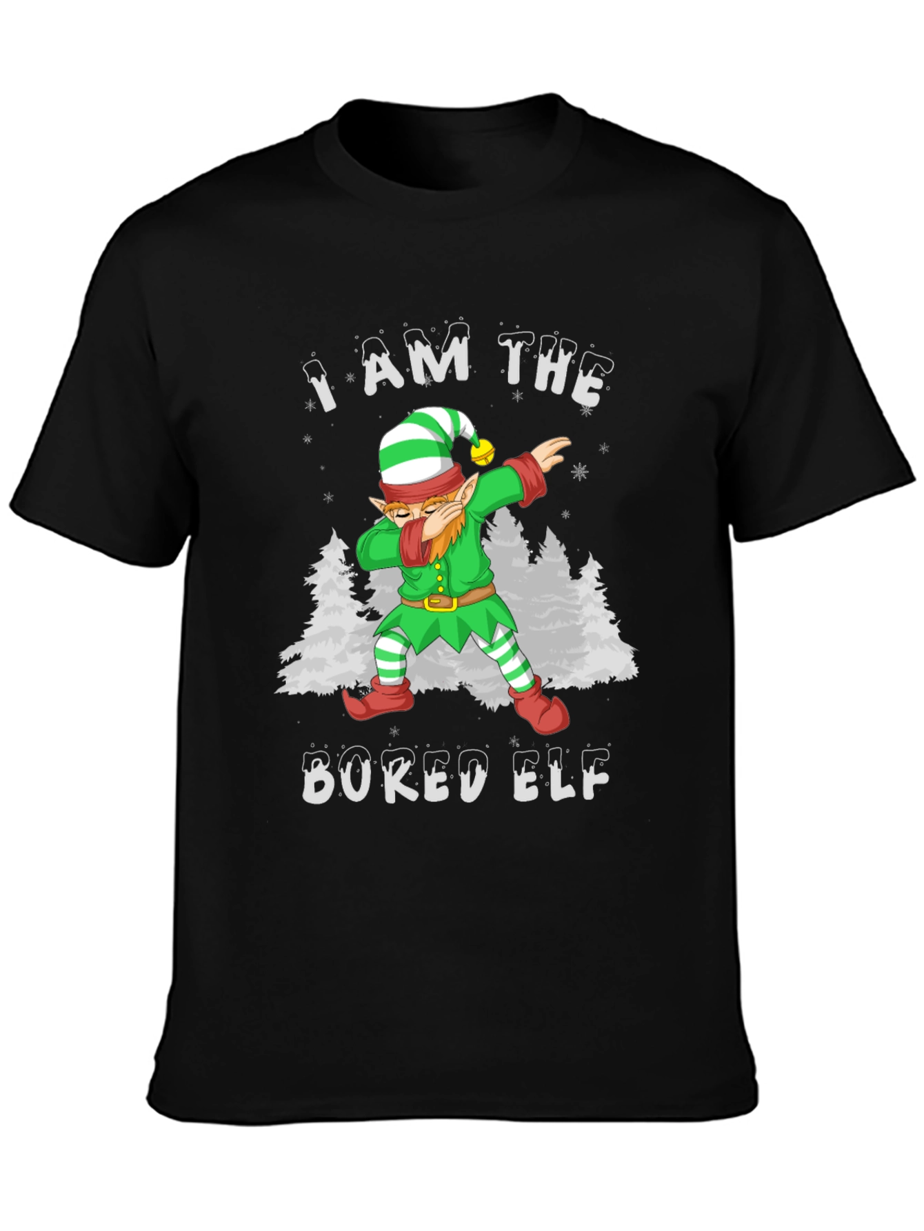 Bored Elf Dabbing Christmas T-Shirt
