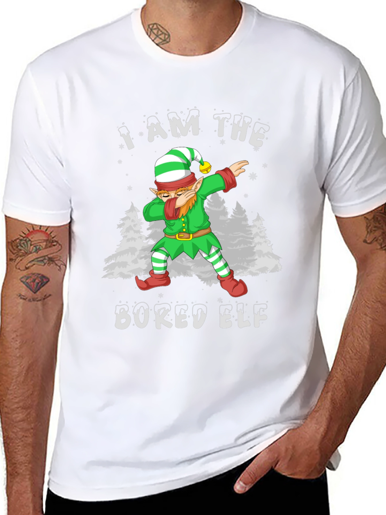 Bored Elf Dabbing Christmas T-Shirt