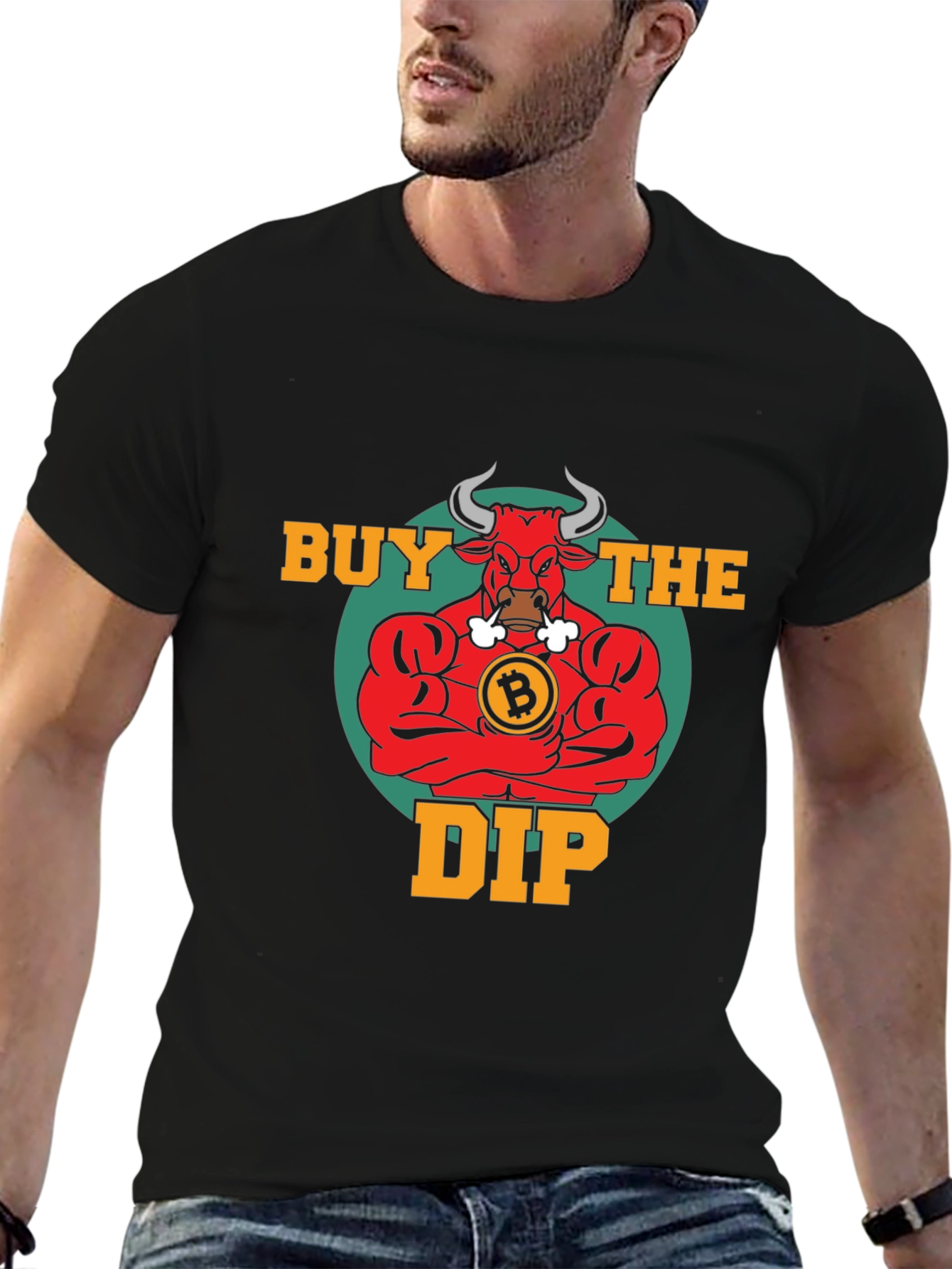 Buy the Dip Bitcoin Bull T-Shirt