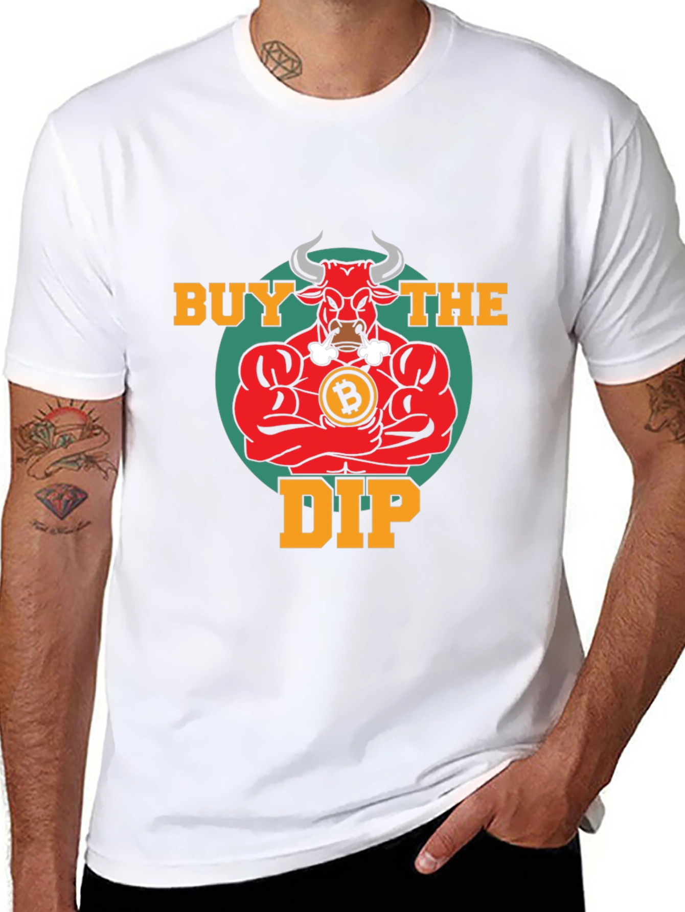 Buy the Dip Bitcoin Bull T-Shirt