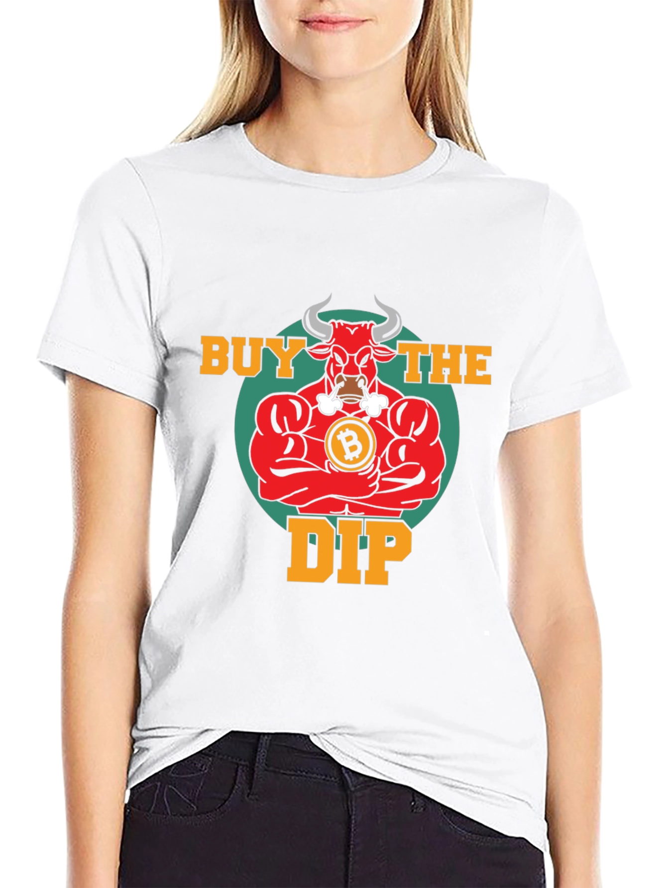 Buy the Dip Bitcoin Bull T-Shirt