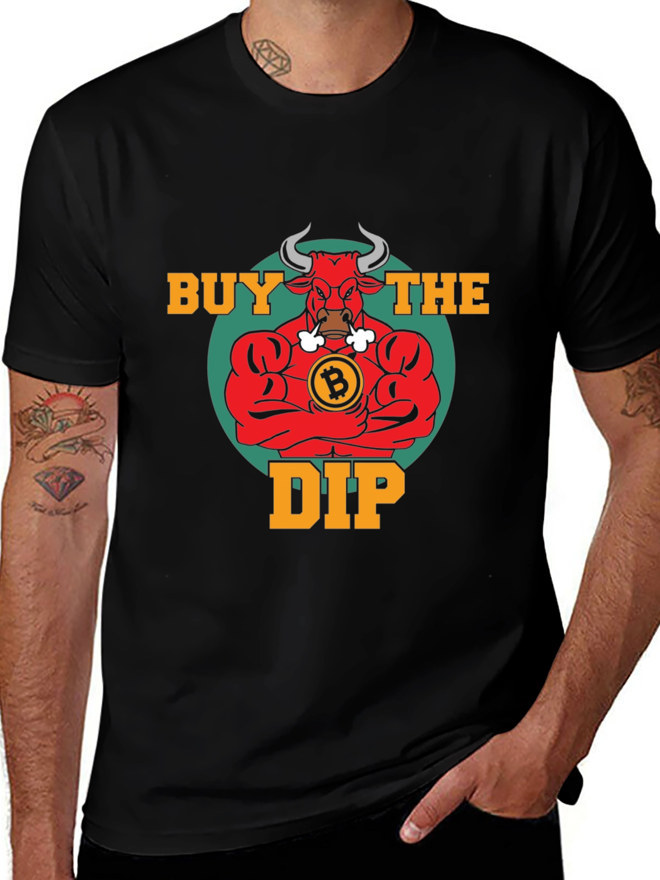 Buy the Dip Bitcoin Bull T-Shirt