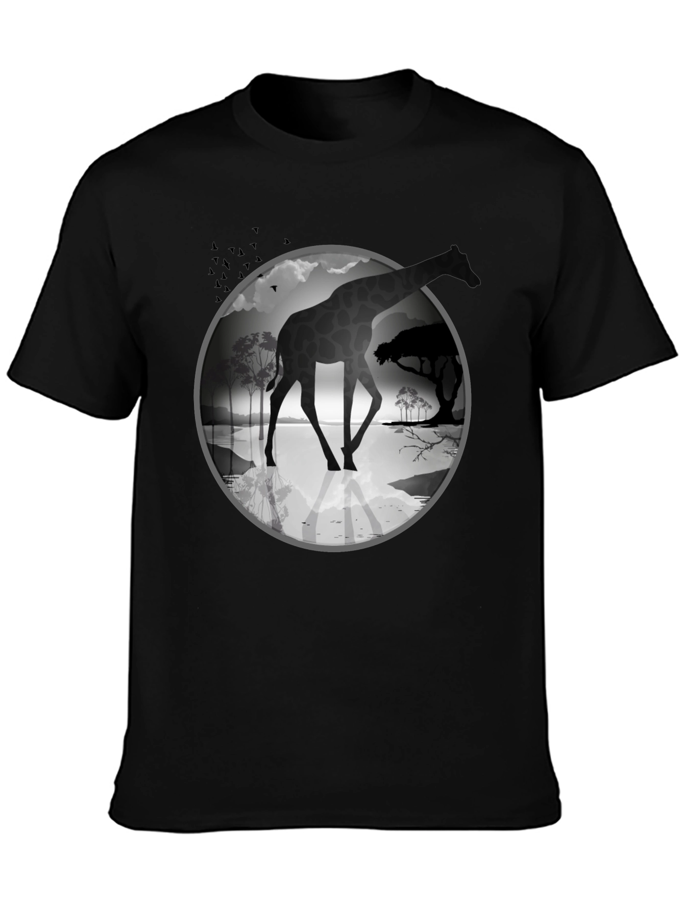 Giraffe Silhouette Graphic Tee