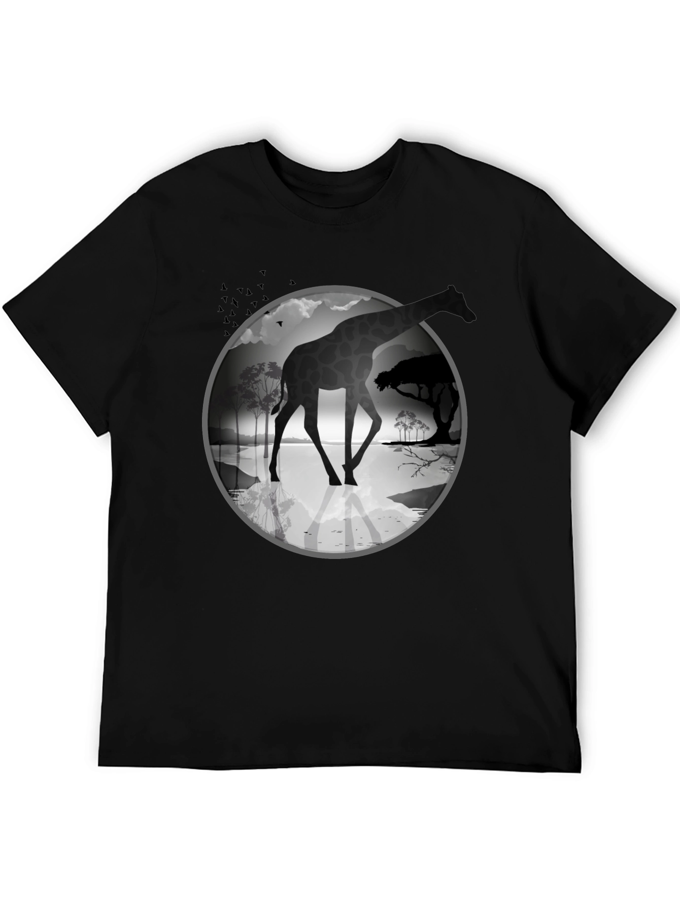 Giraffe Silhouette Graphic Tee