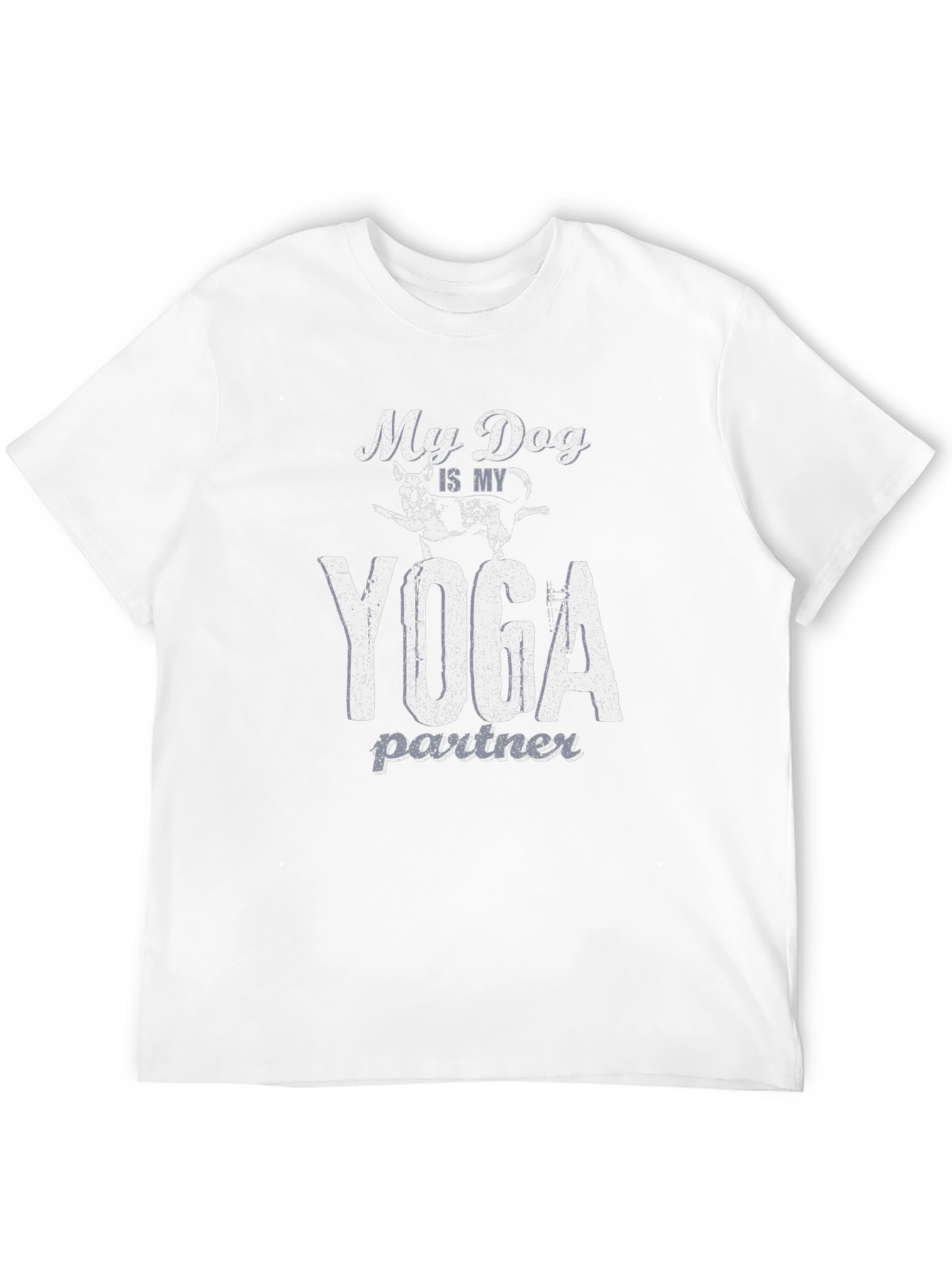 My Dog is My Yoga Partner Black T-Shirt