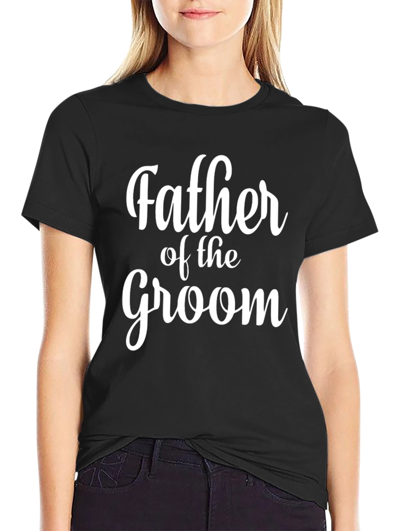 Father of the Groom Black T-Shirt