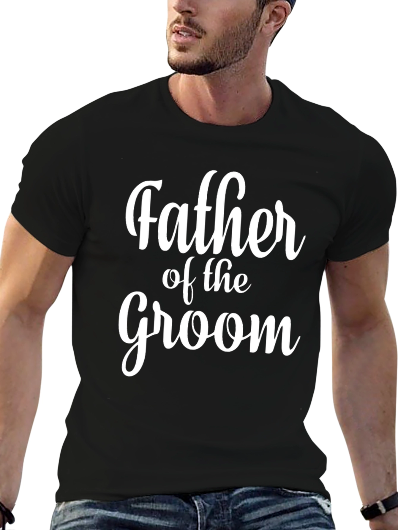 Father of the Groom Black T-Shirt
