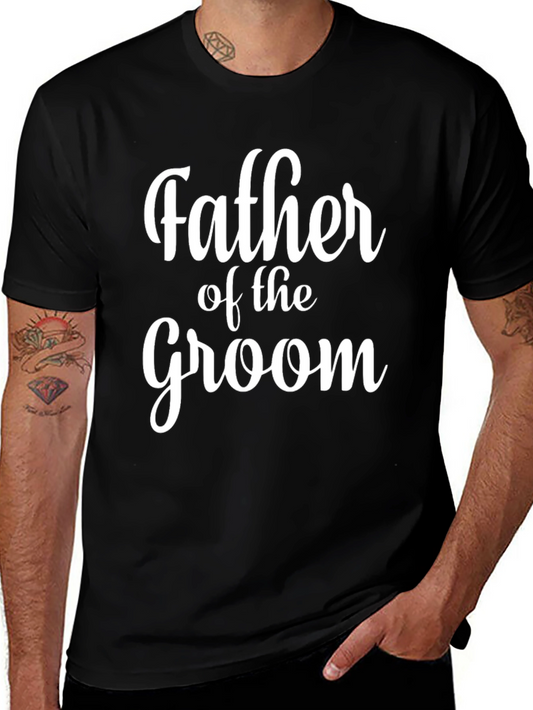 Father of the Groom Black T-Shirt