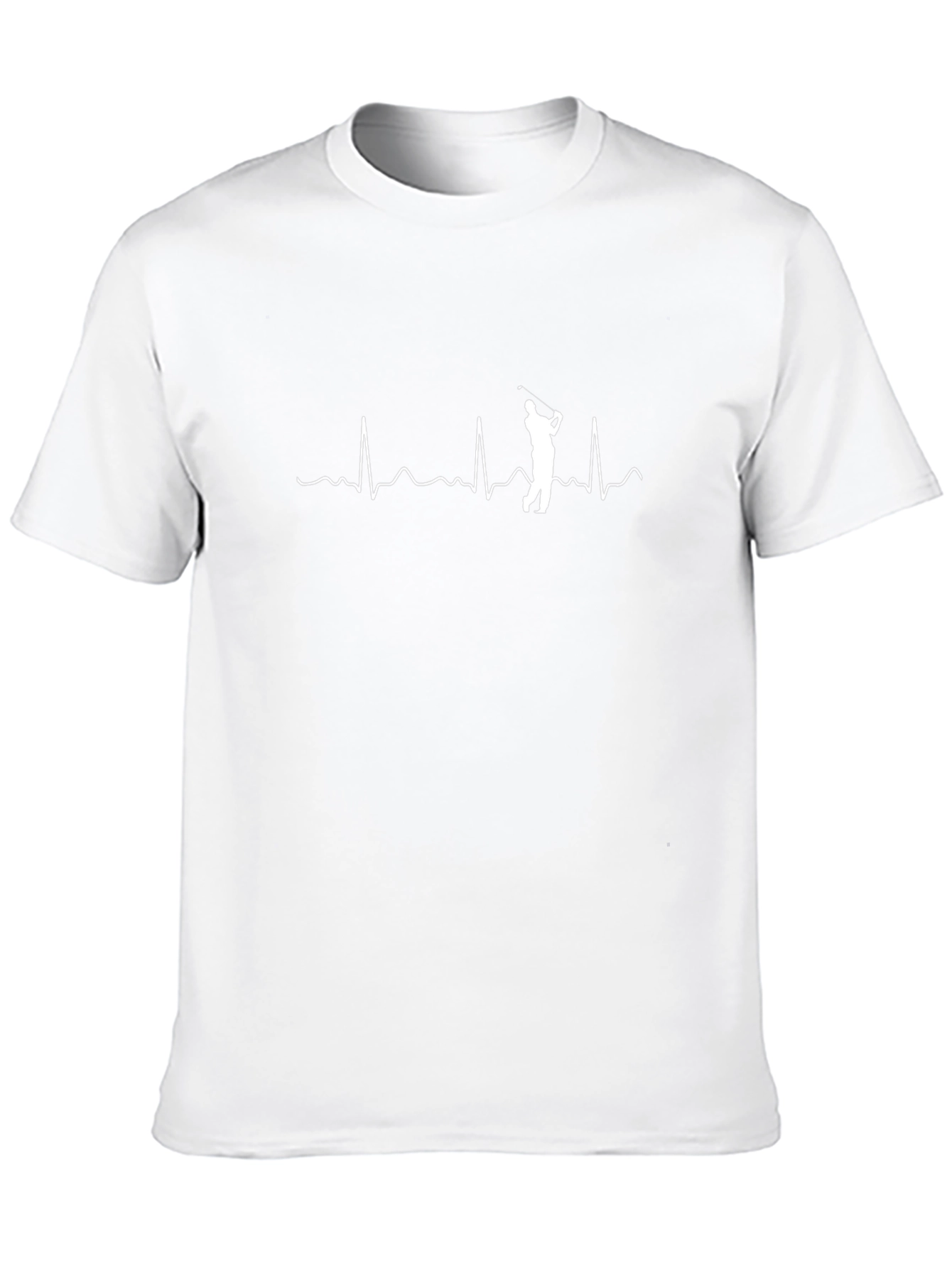 Golf Heartbeat Graphic Tee - Golfers Pulse T-Shirt