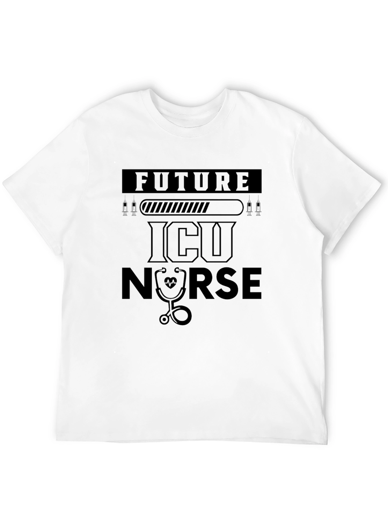 Future ICU Nurse Black Graphic T-Shirt