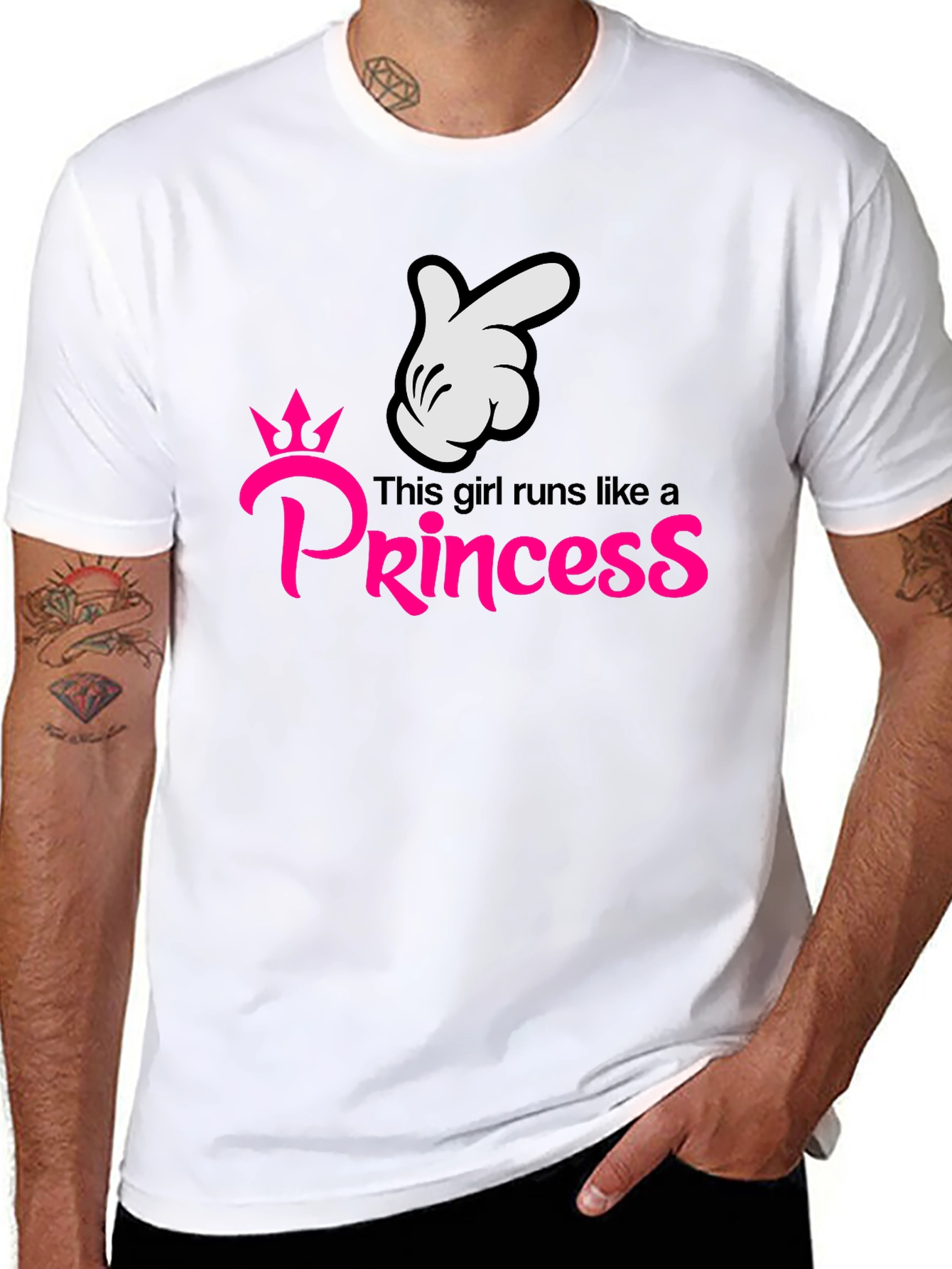 Girls Runs Like a Princess Black T-Shirt