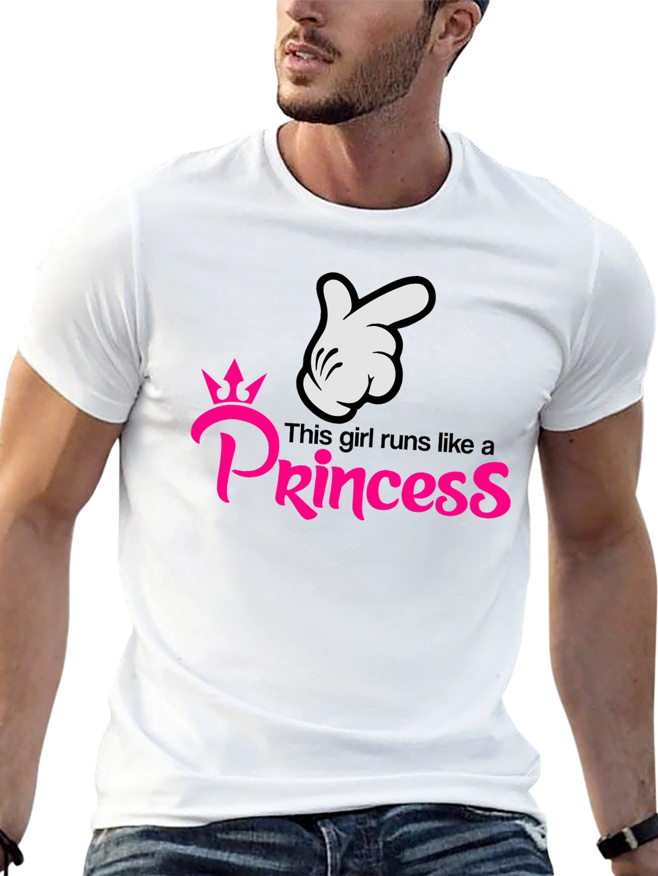 Girls Runs Like a Princess Black T-Shirt