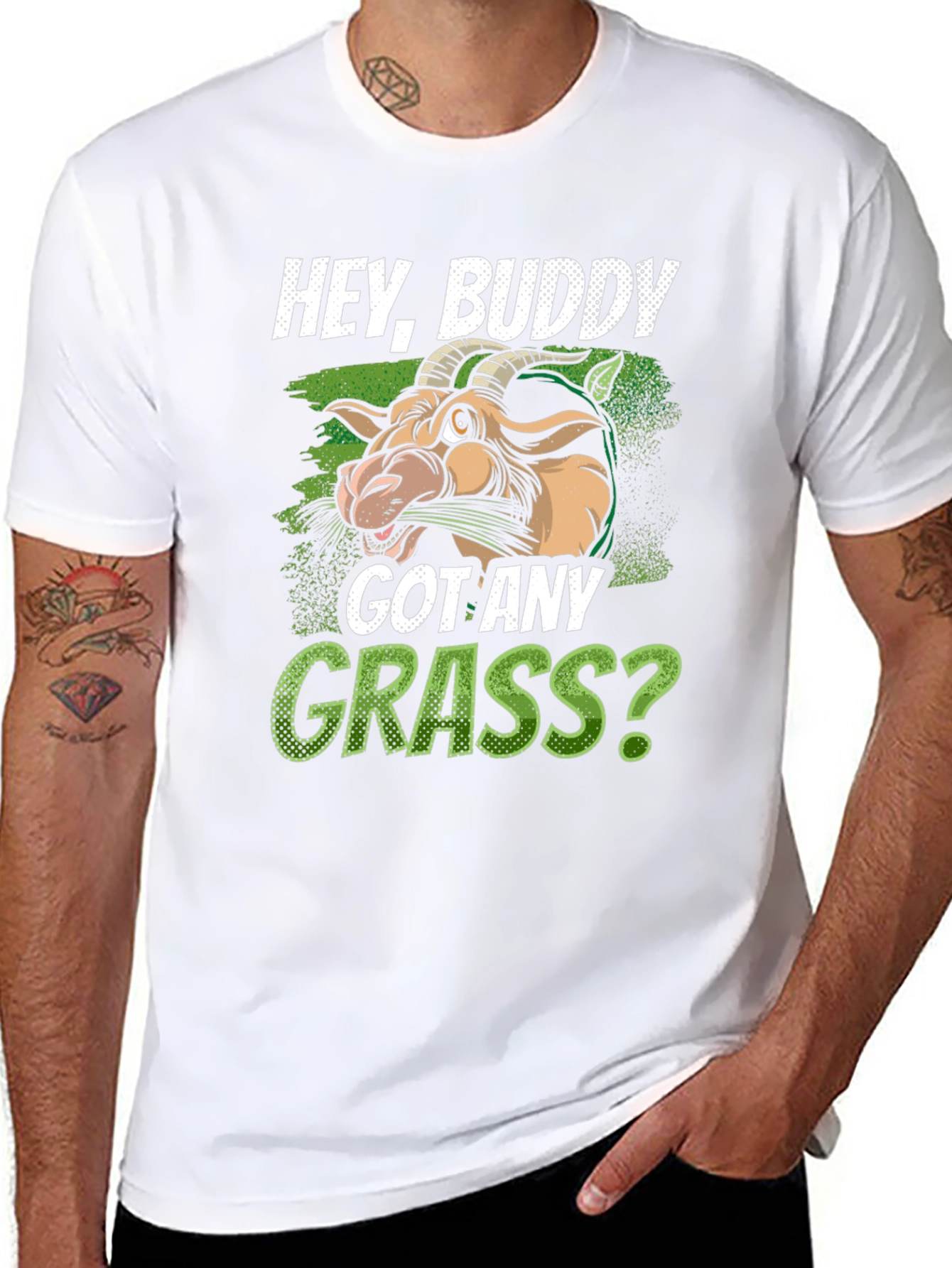 Hey Buddy Got Any Grass? Graphic T-Shirt